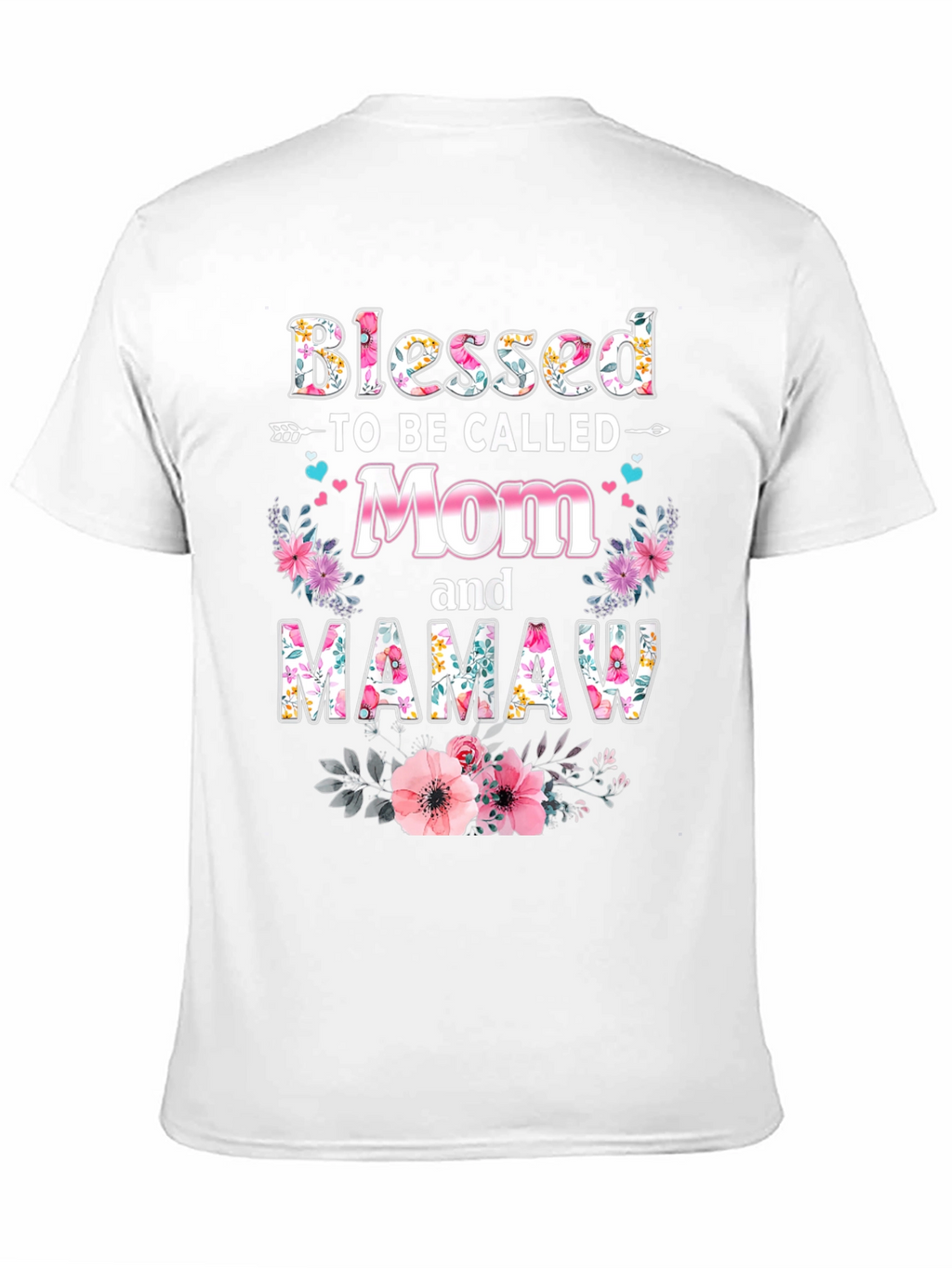 Blessed Mom & Mamaw Floral T-Shirt
