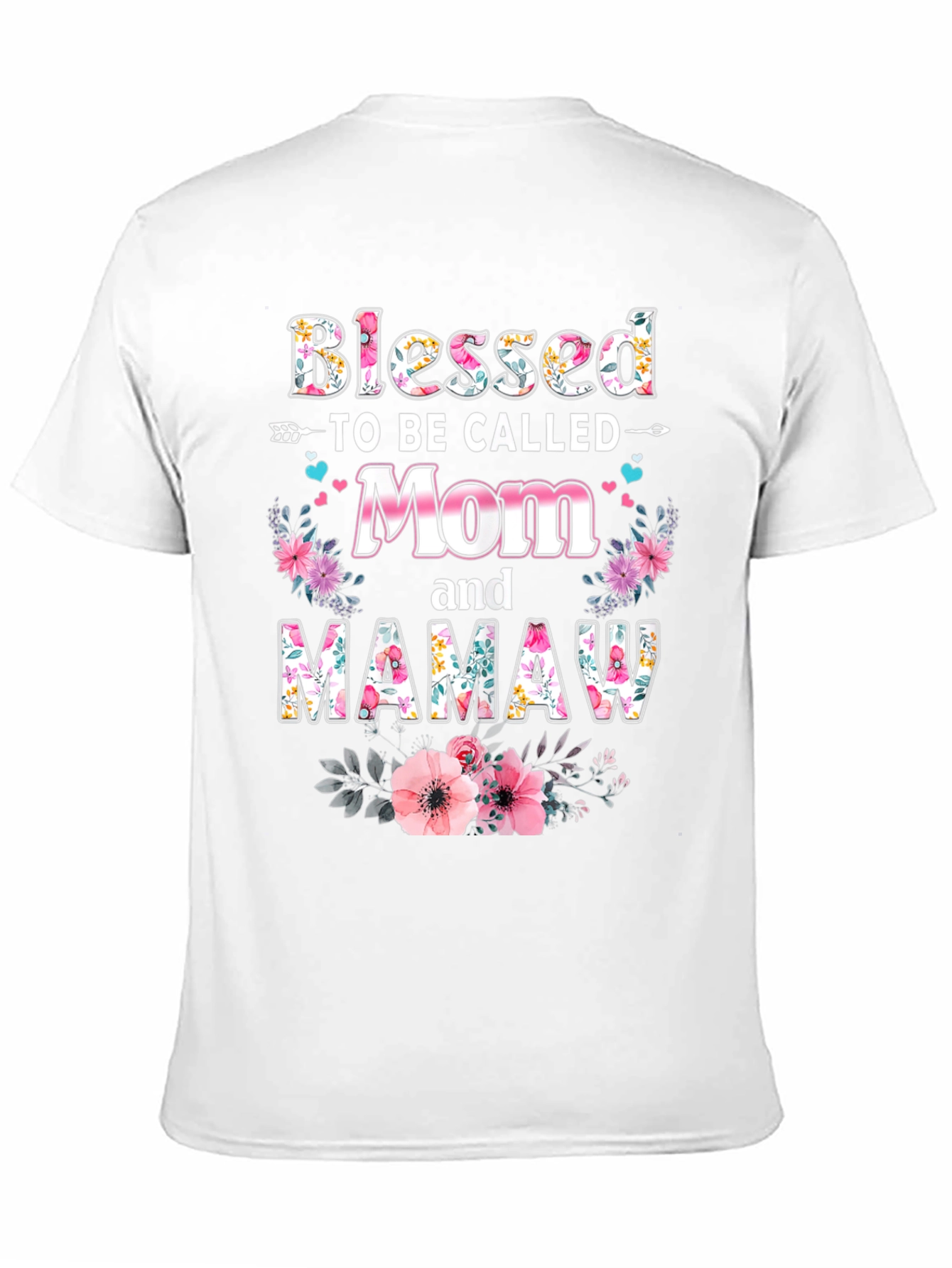 Blessed Mom & Mamaw Floral T-Shirt