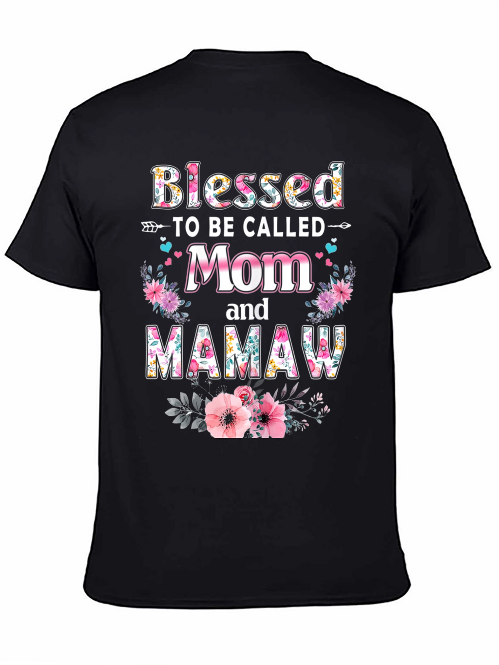 Blessed Mom & Mamaw Floral T-Shirt
