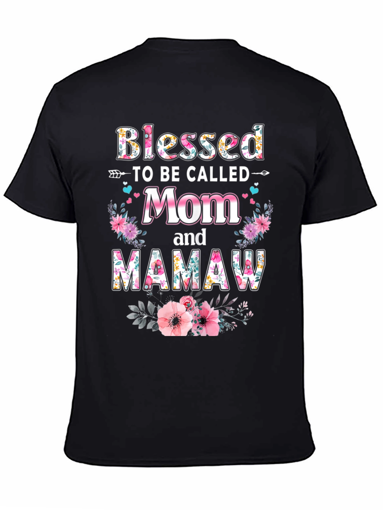 Blessed Mom & Mamaw Floral T-Shirt