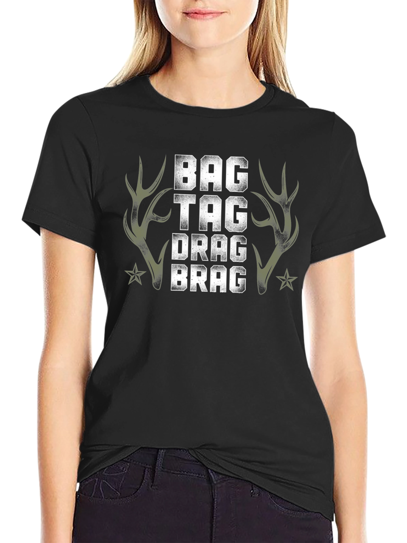 Bag Tag Drag Brag Hunting T-Shirt