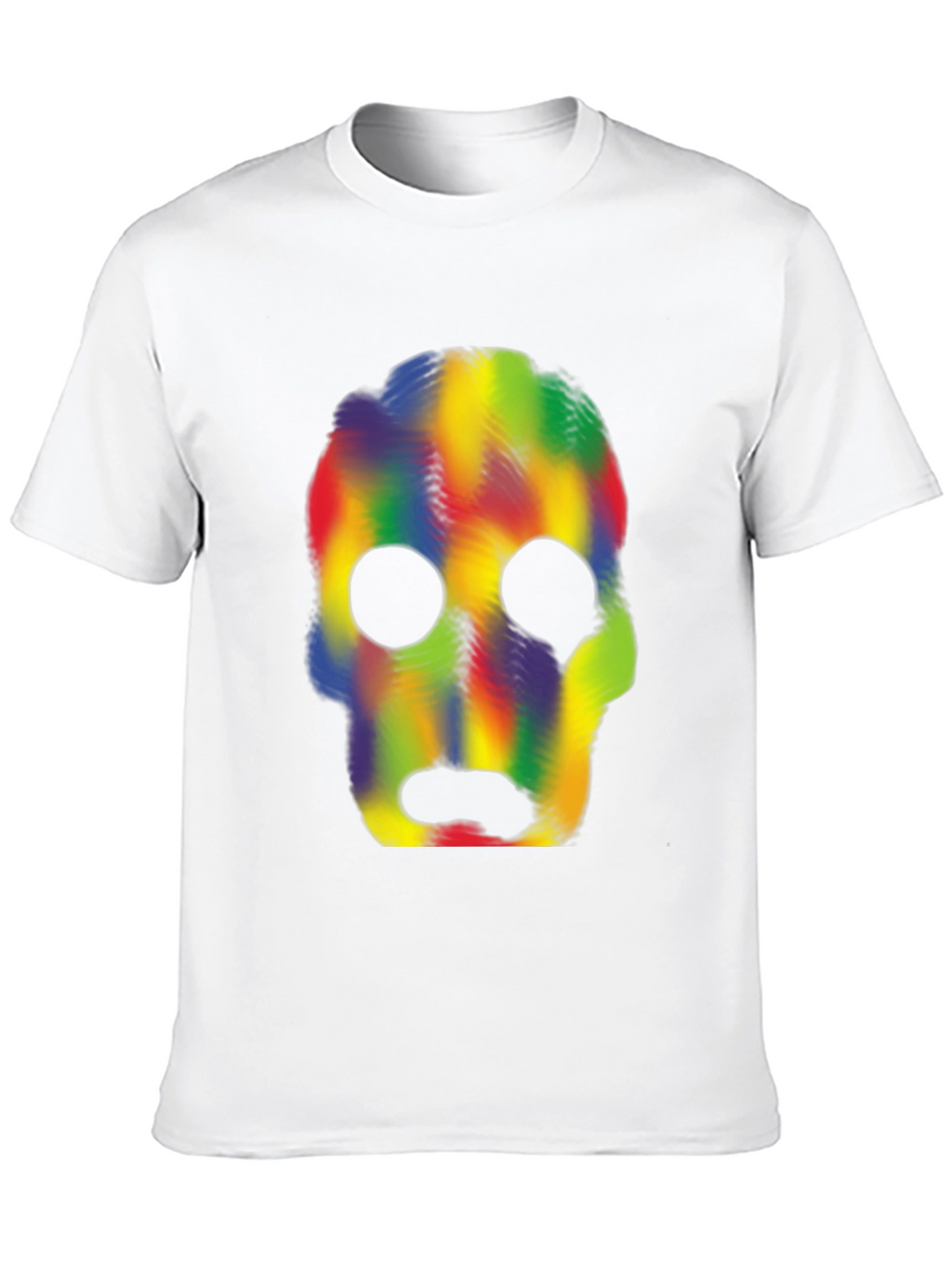 Rainbow Skull Graphic Tee - Mens Black T-Shirt