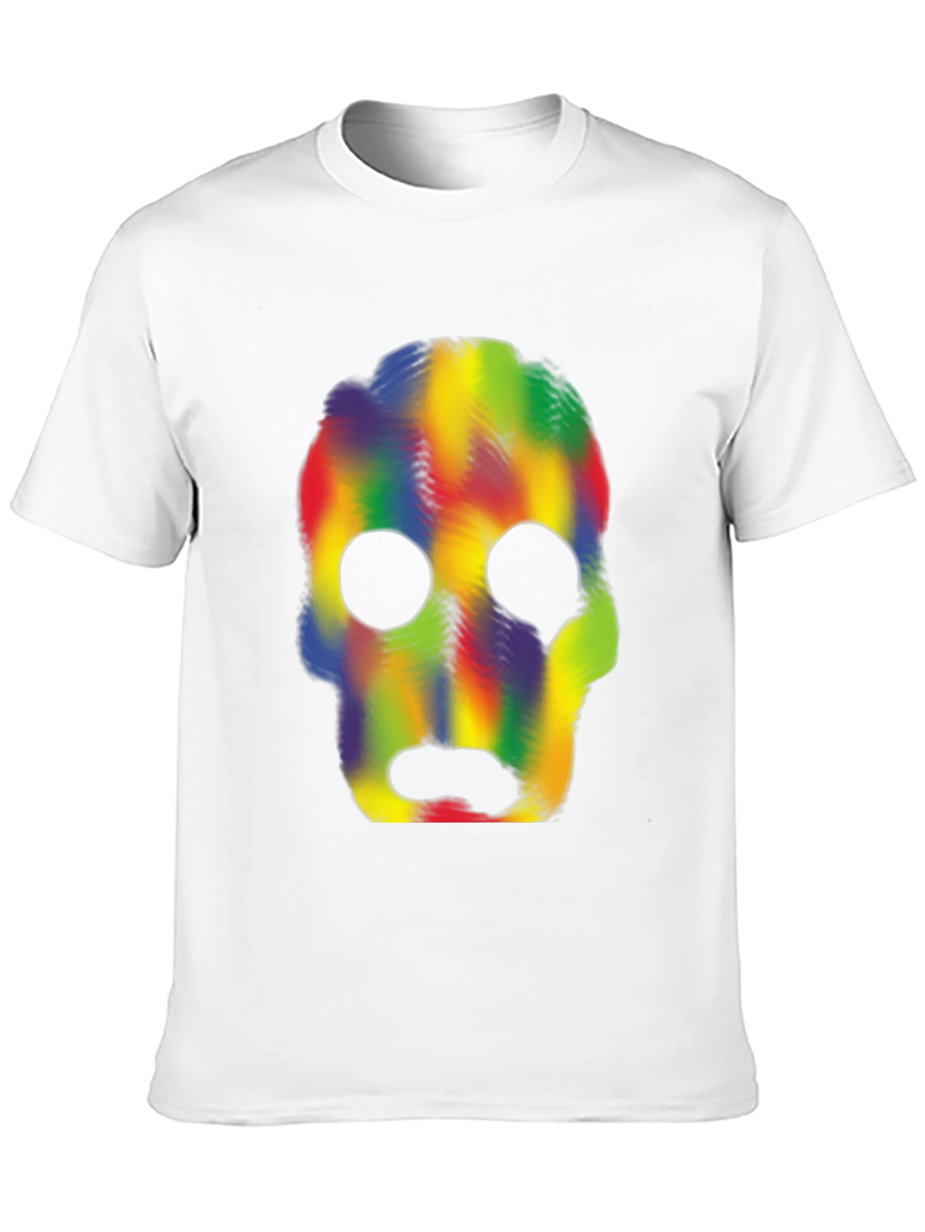 Rainbow Skull Graphic Tee - Mens Black T-Shirt