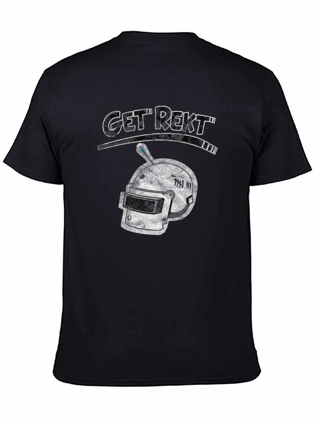 Get Rekt PUBG Helmet Graphic T-Shirt
