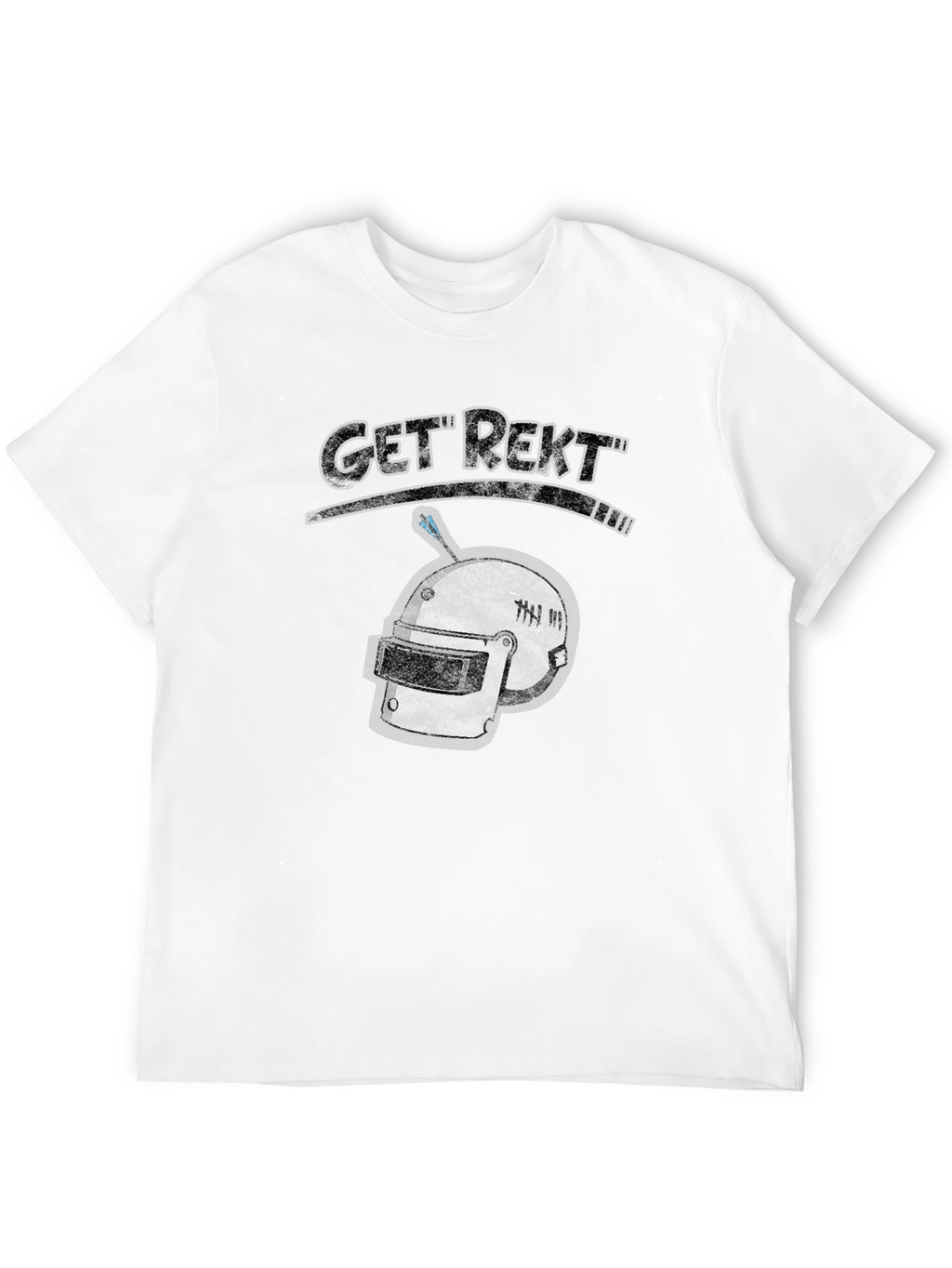 Get Rekt PUBG Helmet Graphic T-Shirt