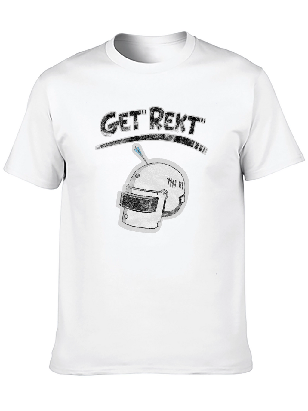 Get Rekt PUBG Helmet Graphic T-Shirt