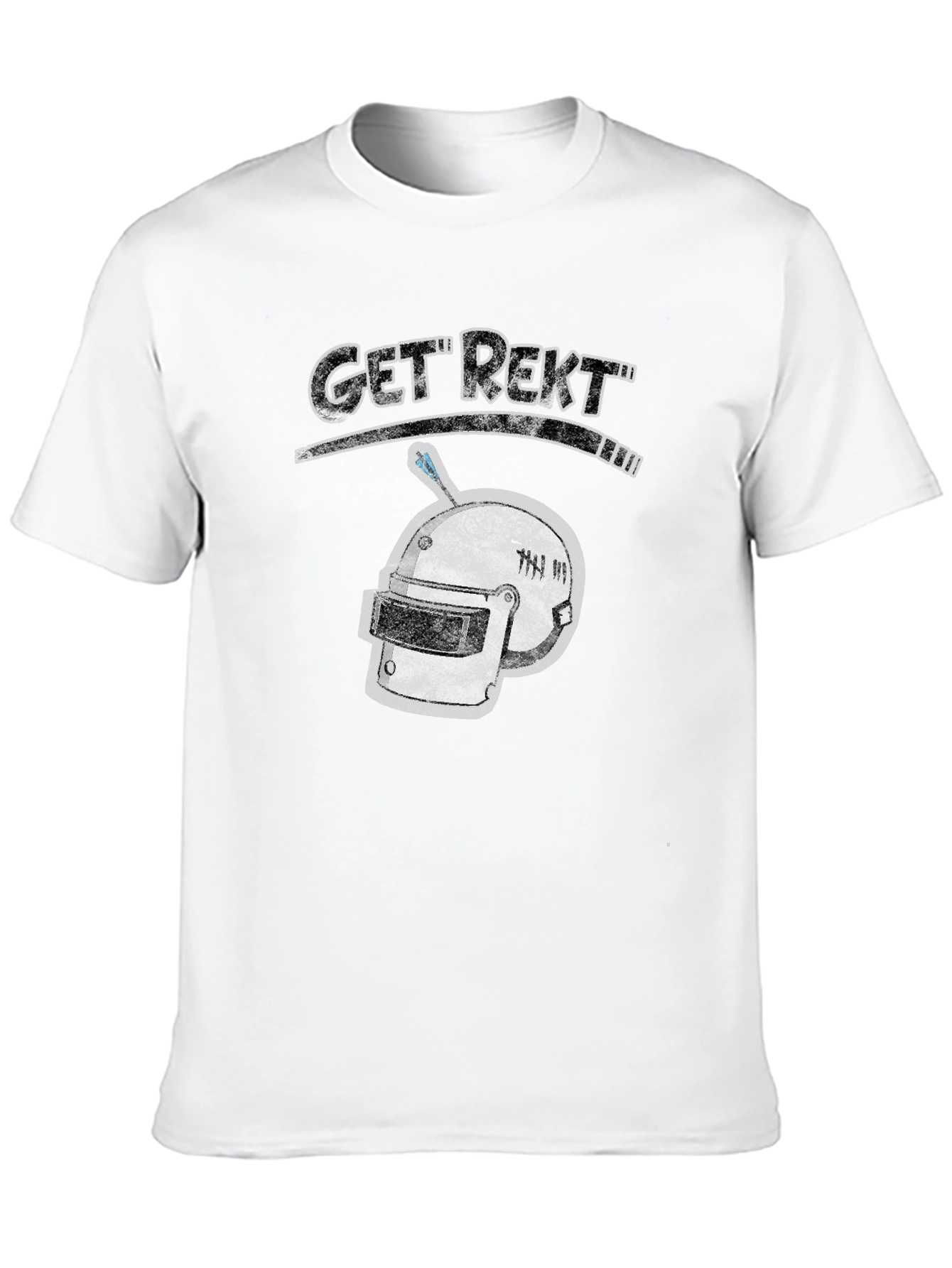 Get Rekt PUBG Helmet Graphic T-Shirt