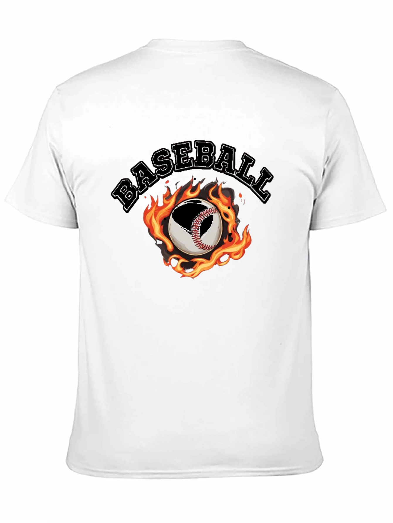 Baseball Fire Graphic T-Shirt