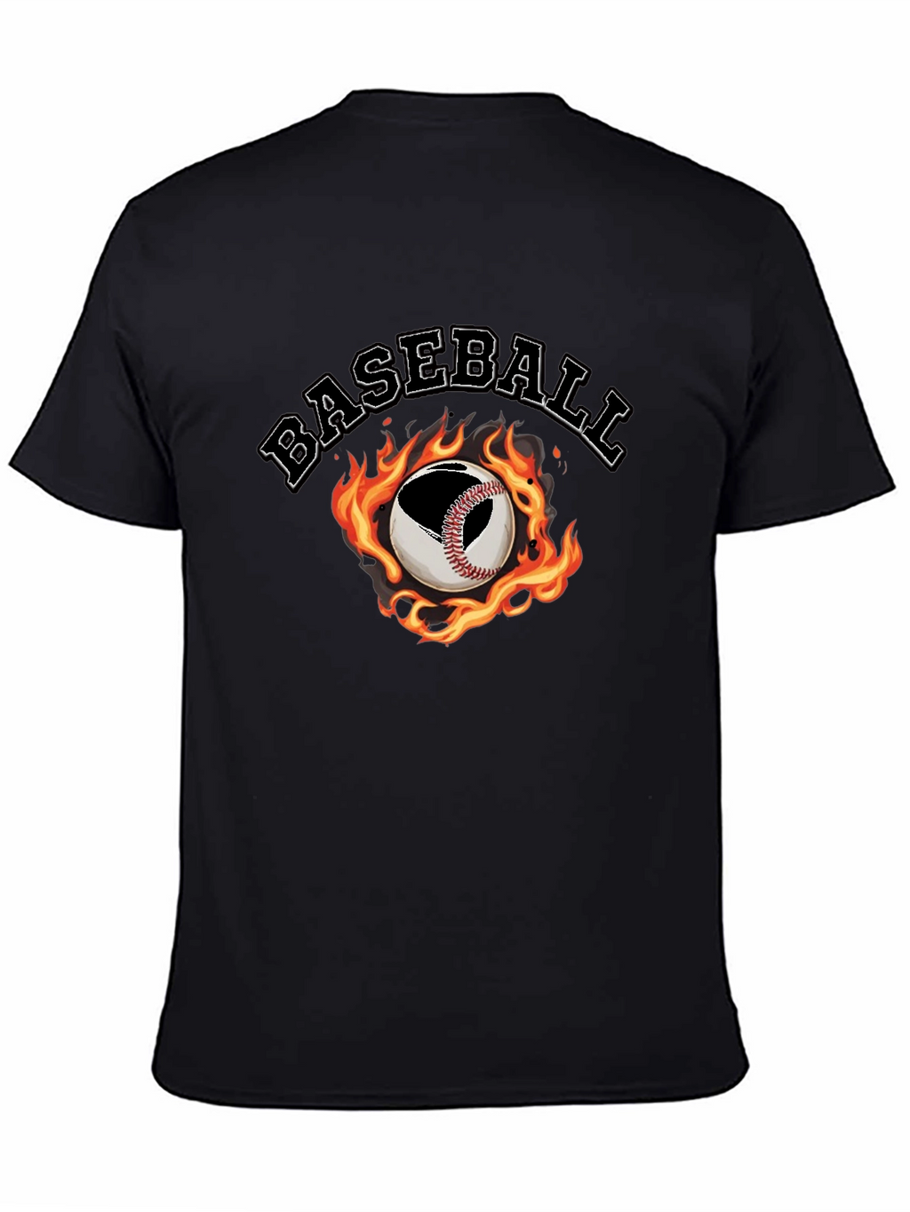 Baseball Fire Graphic T-Shirt
