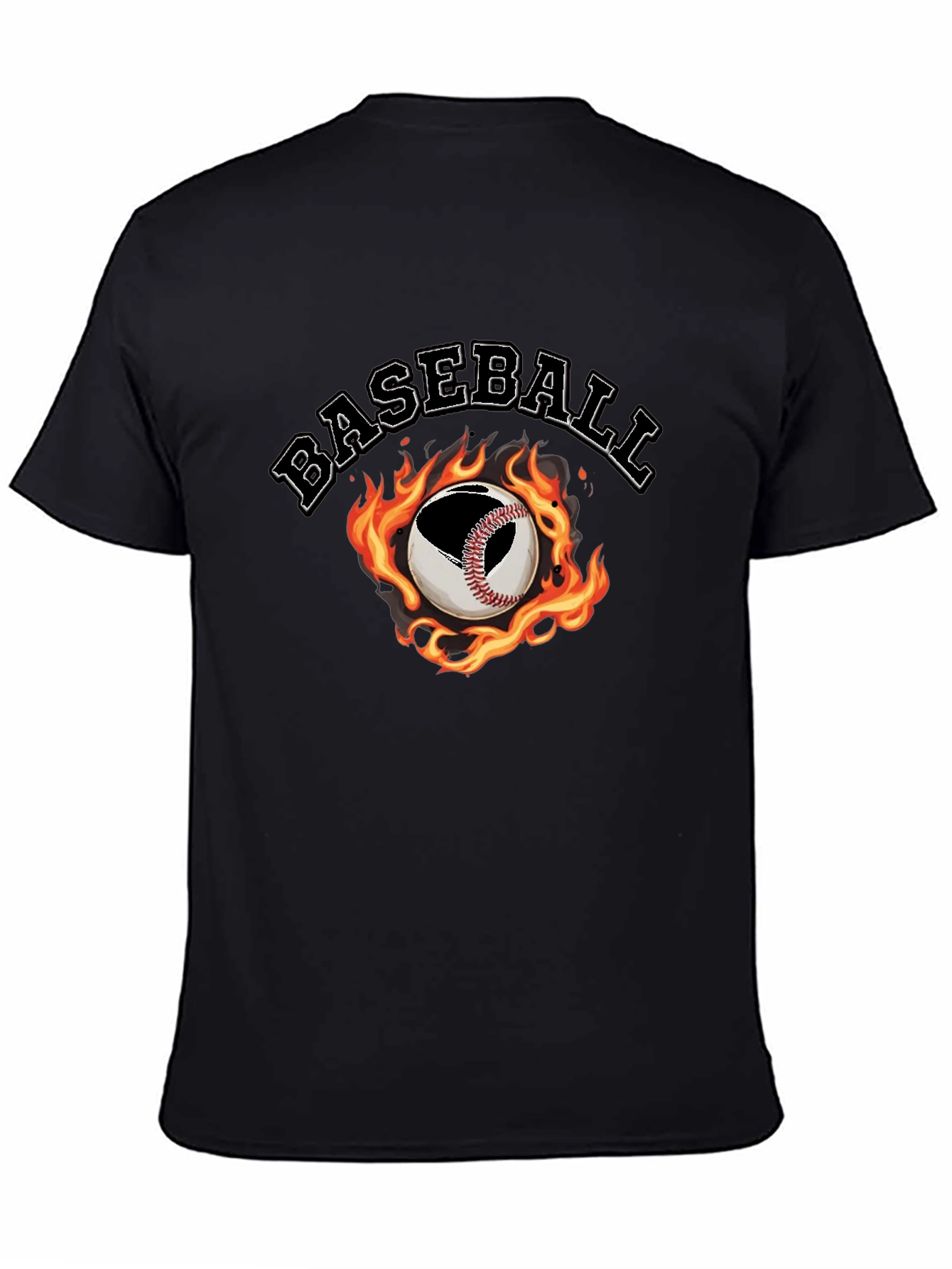 Baseball Fire Graphic T-Shirt