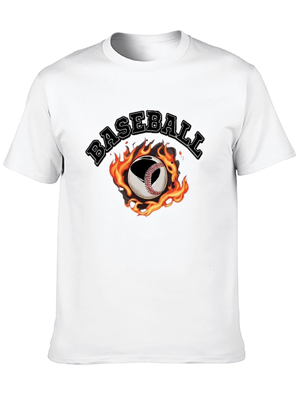 Baseball Fire Graphic T-Shirt