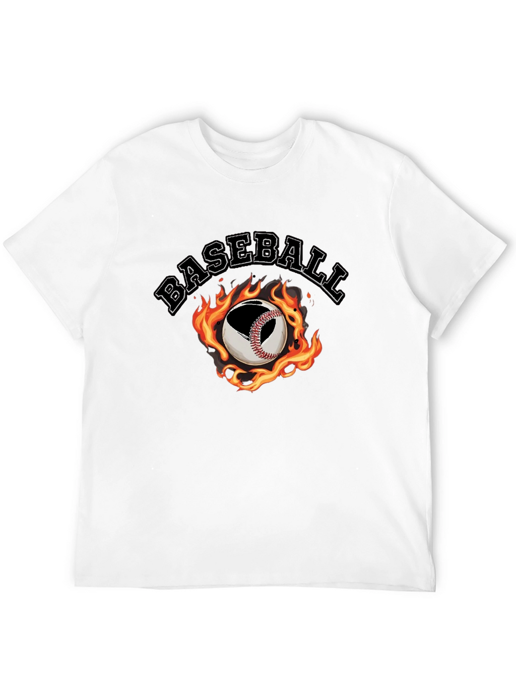Baseball Fire Graphic T-Shirt