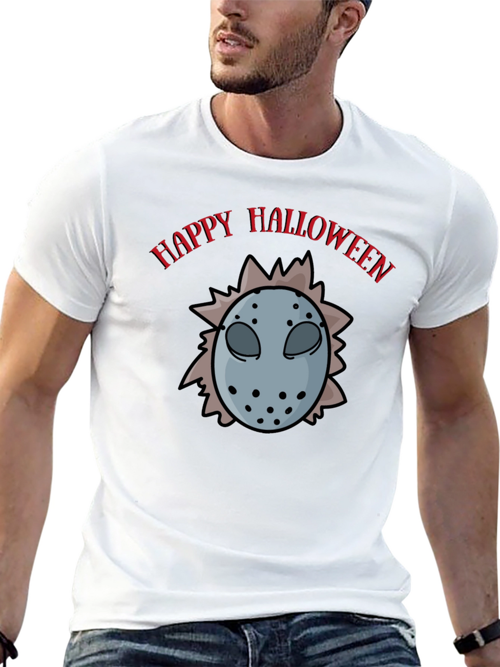 Happy Halloween Hockey Mask T-Shirt