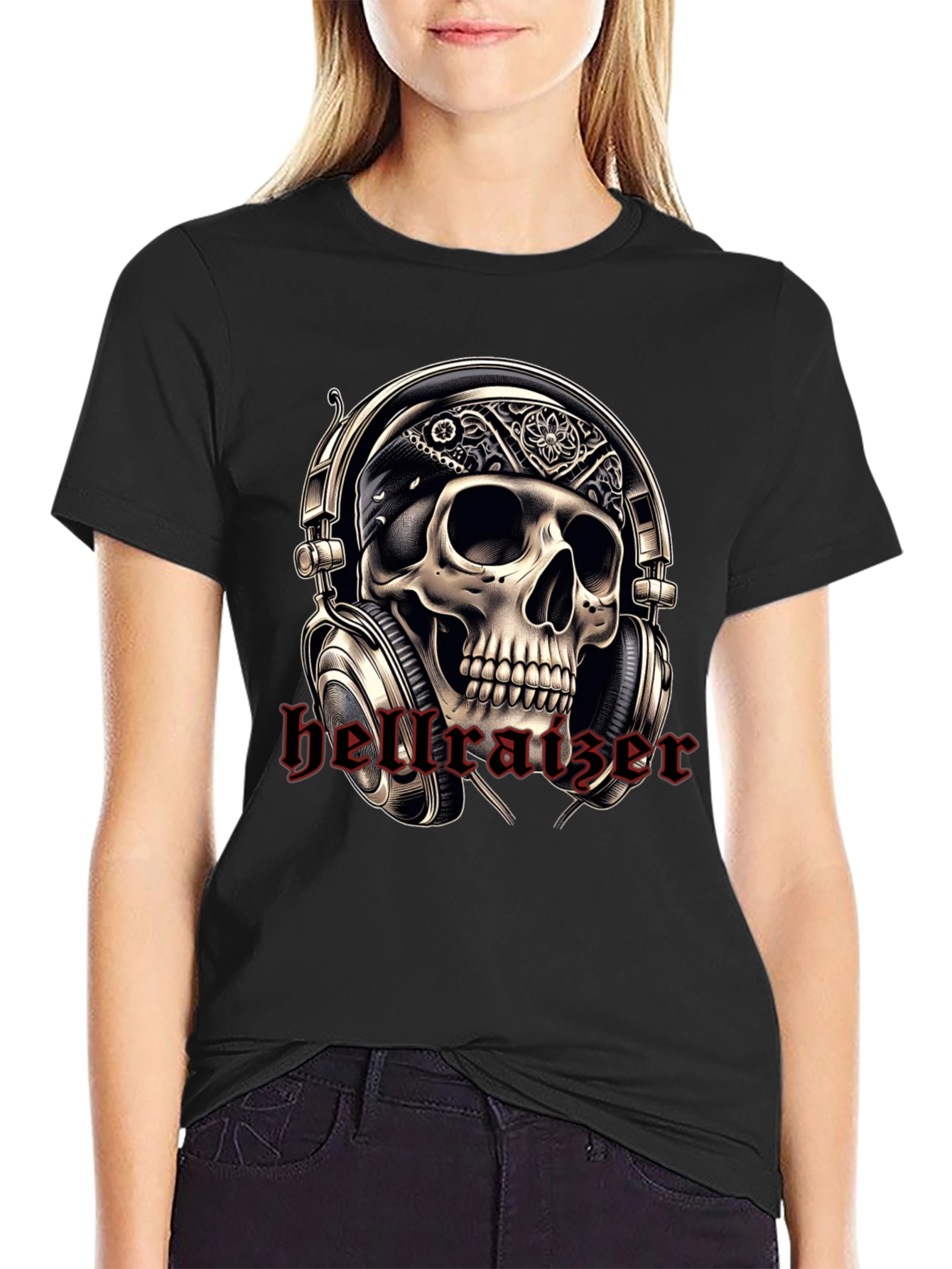 Skull Headphone T-Shirt - Rocker Tee