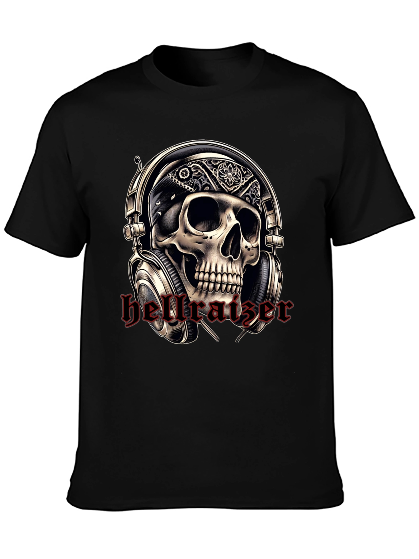Skull Headphone T-Shirt - Rocker Tee