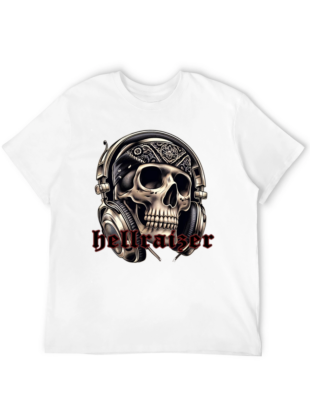 Skull Headphone T-Shirt - Rocker Tee