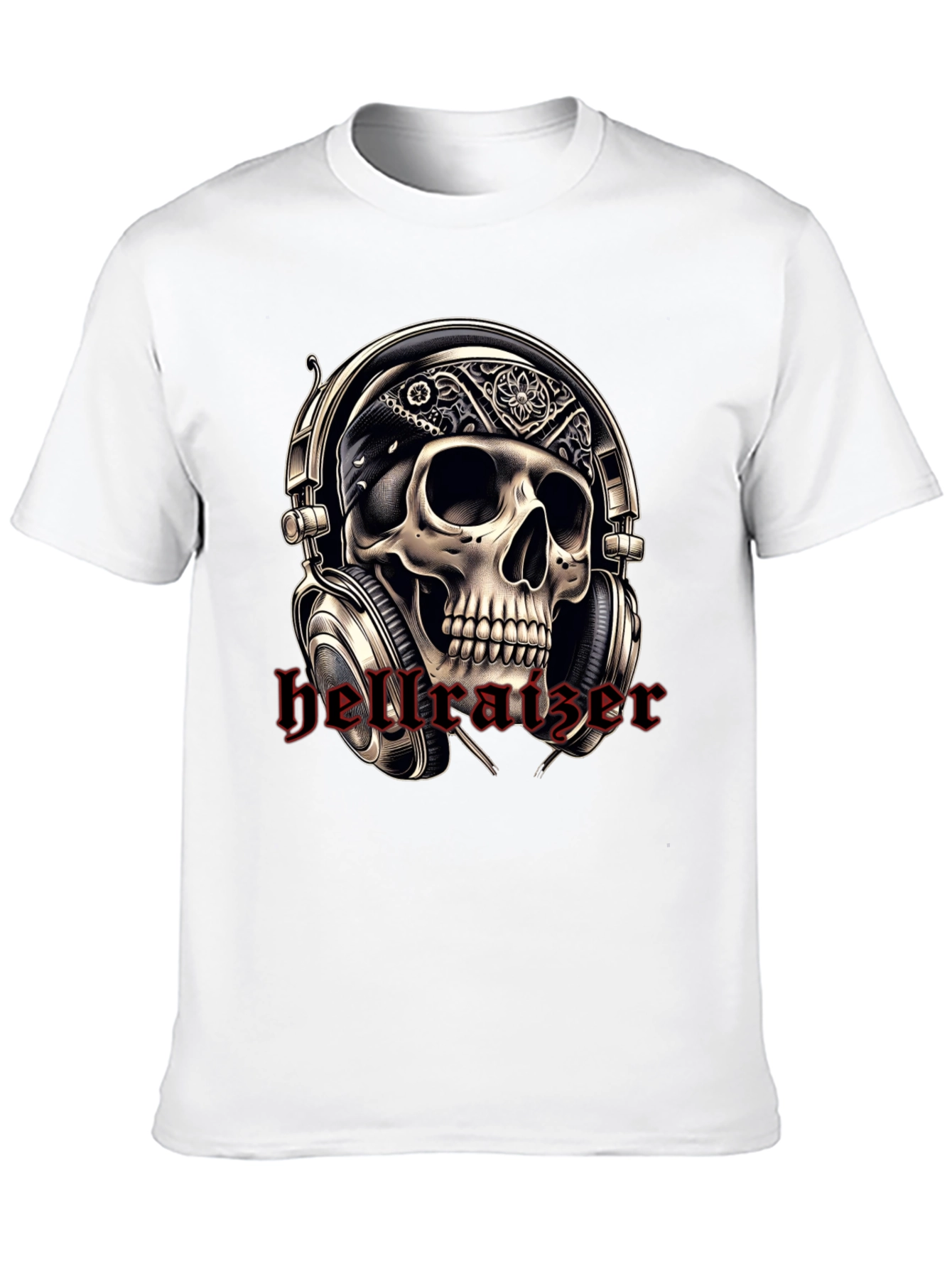 Skull Headphone T-Shirt - Rocker Tee