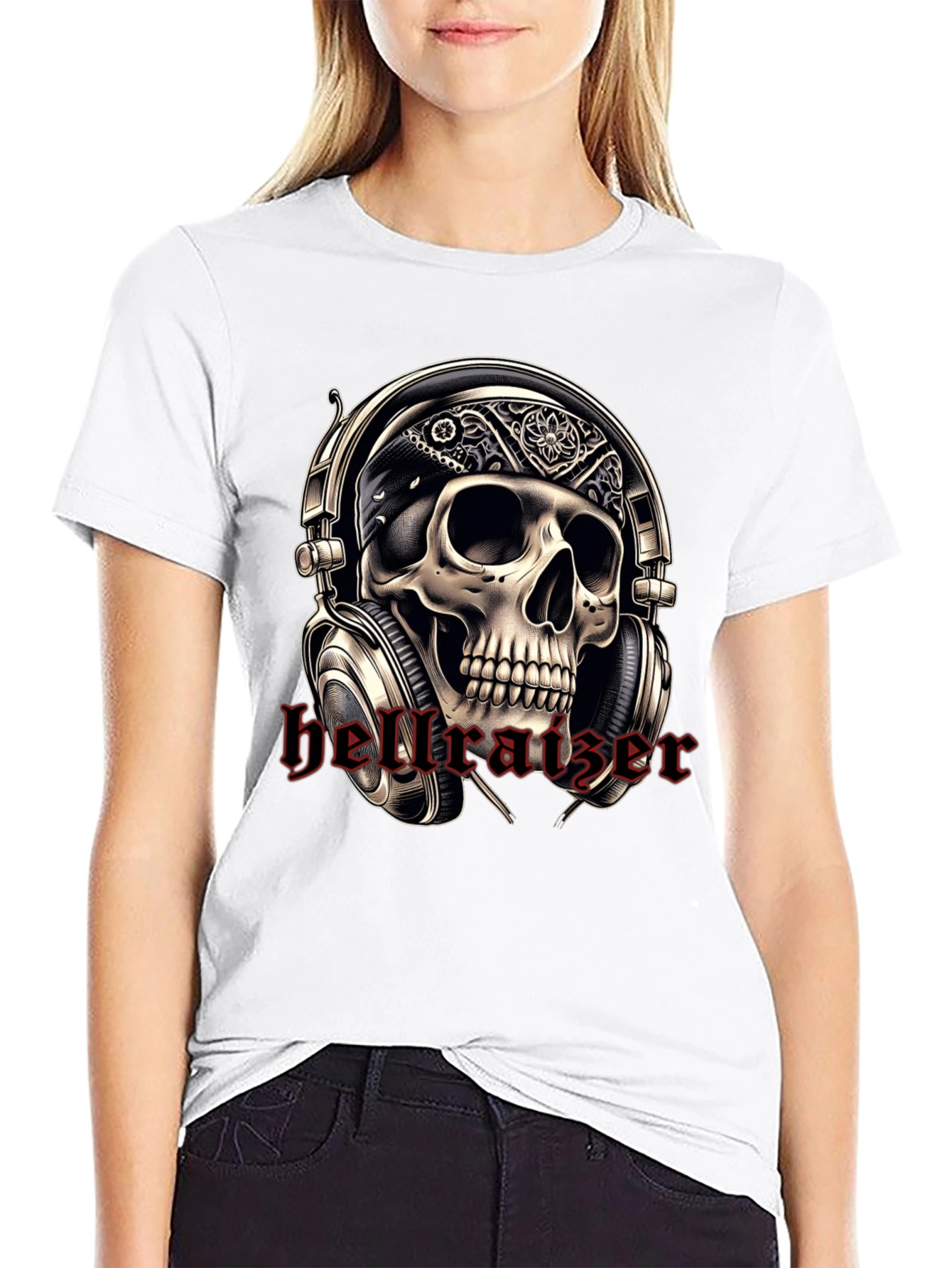 Skull Headphone T-Shirt - Rocker Tee