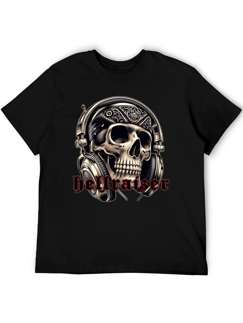Skull Headphone T-Shirt - Rocker Tee