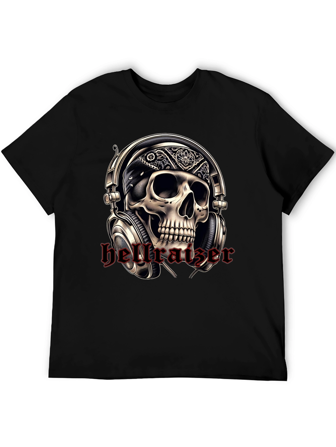 Skull Headphone T-Shirt - Rocker Tee