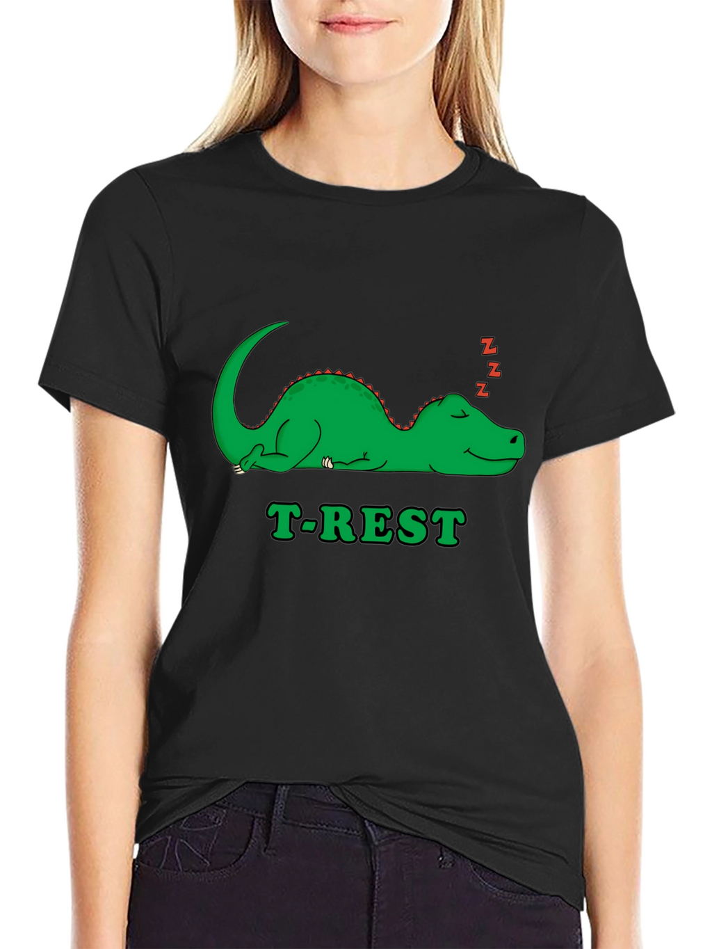 T-Rest Dinosaur Black T-Shirt