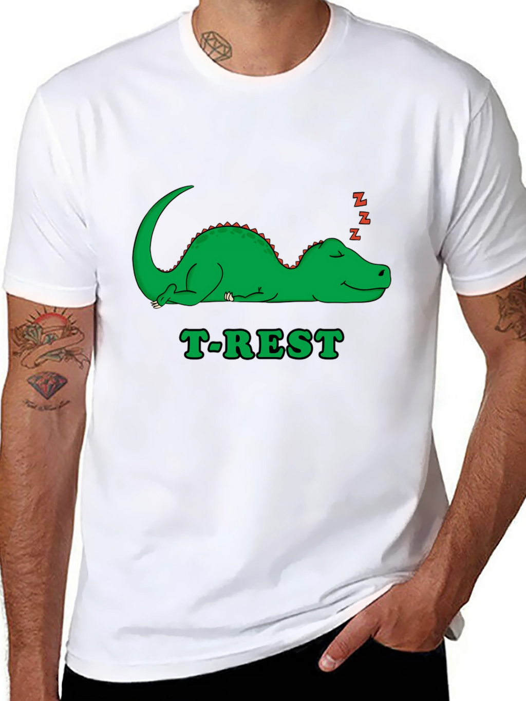 T-Rest Dinosaur Black T-Shirt