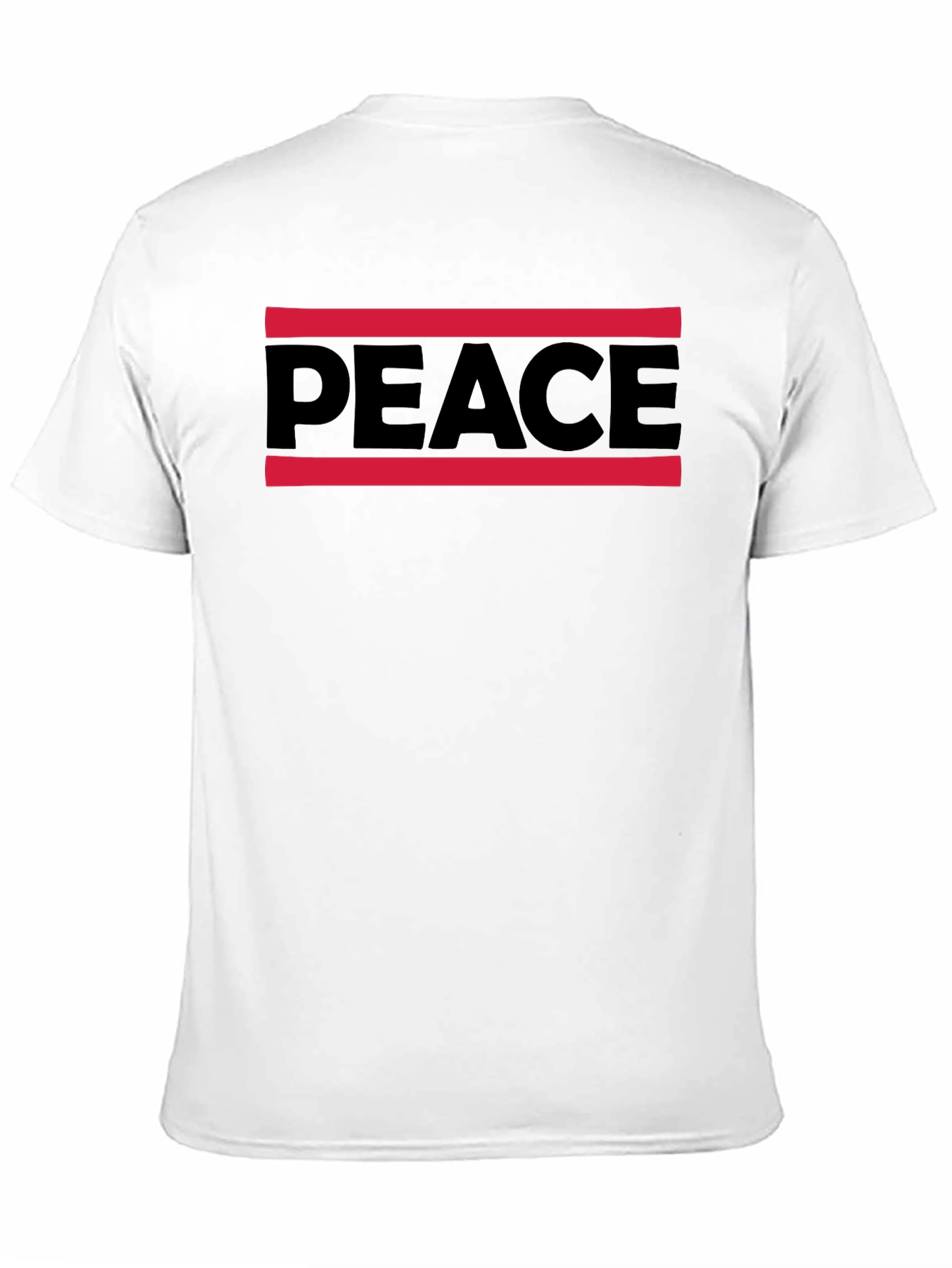 Peace Graphic Tee - Mens Black Cotton T-Shirt
