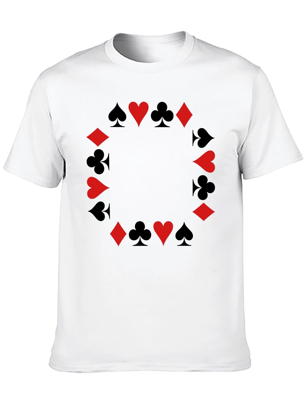 Suits Black T-Shirt - Poker Card Design
