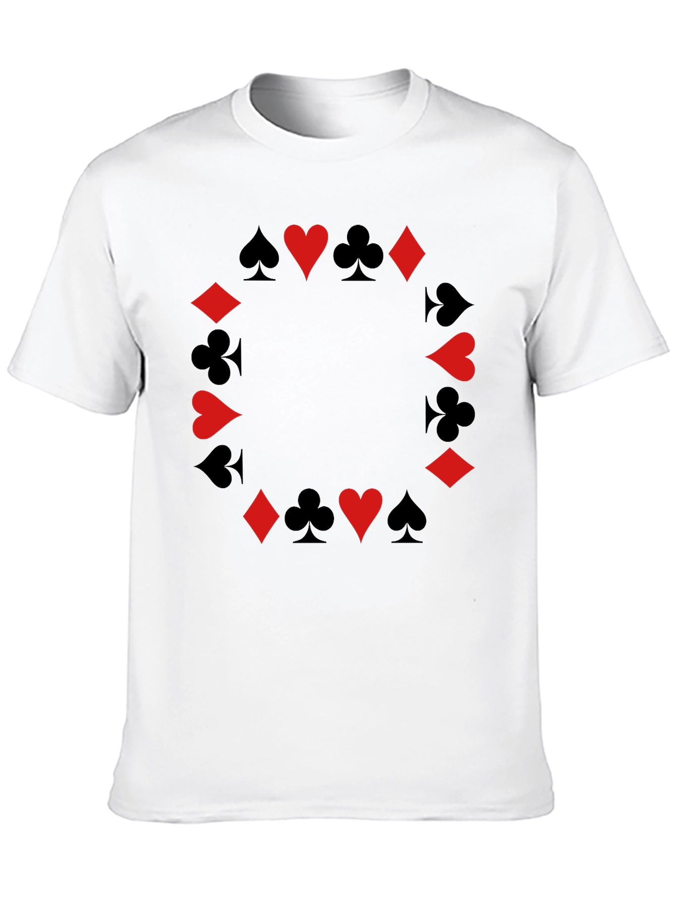 Suits Black T-Shirt - Poker Card Design