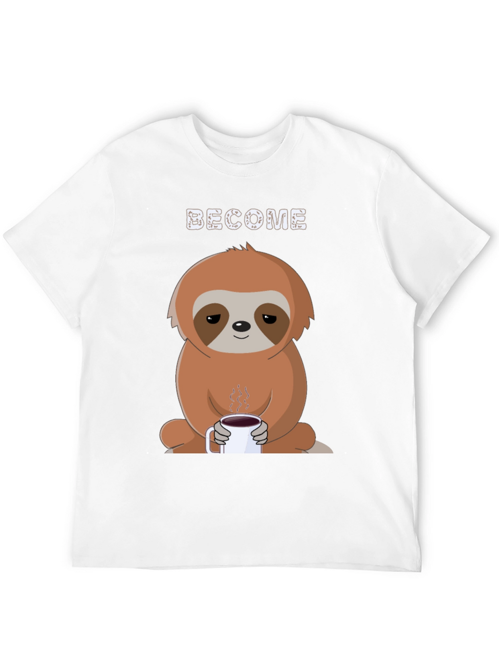 Become Coffee Sloth T-Shirt - Relaxed Graphic Tee