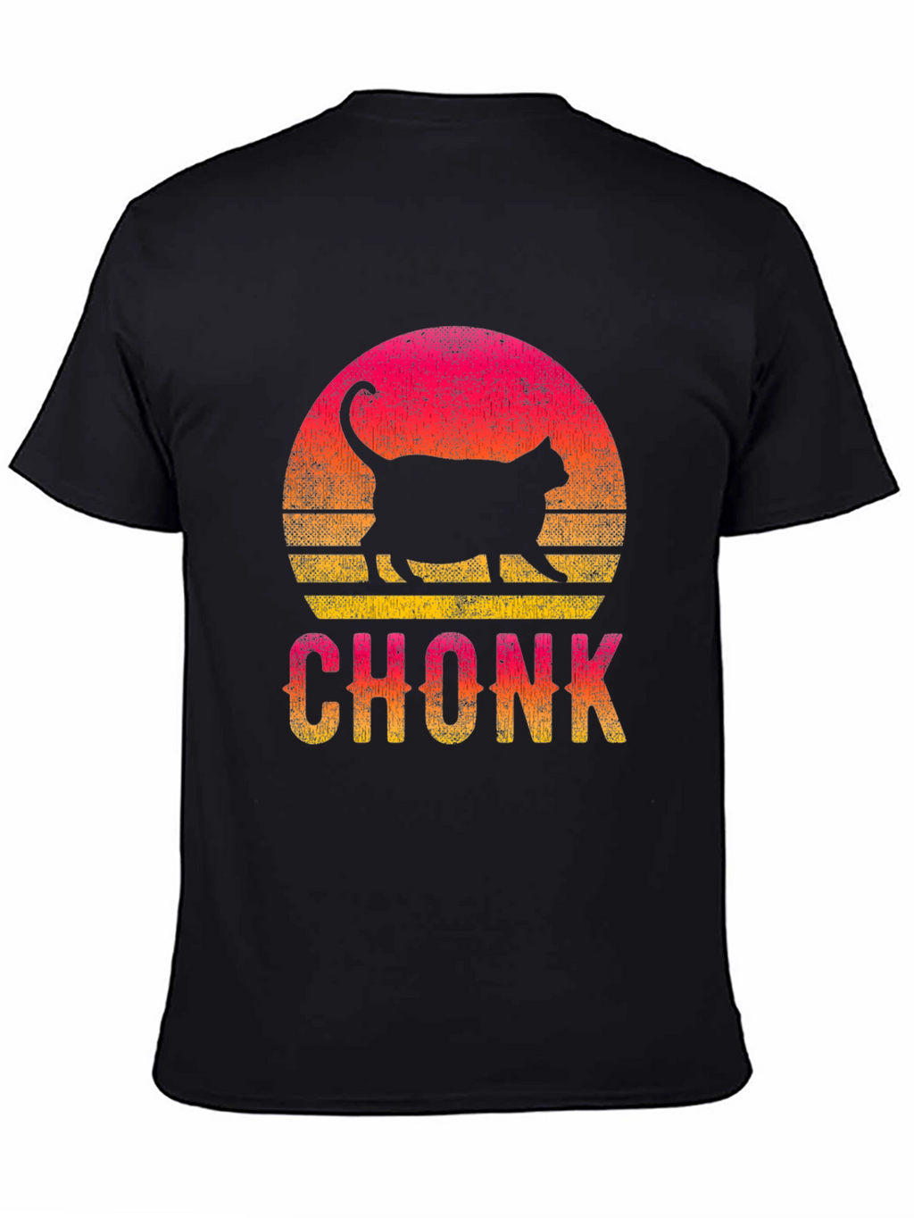 Chonk Cat Sunset Graphic T-Shirt