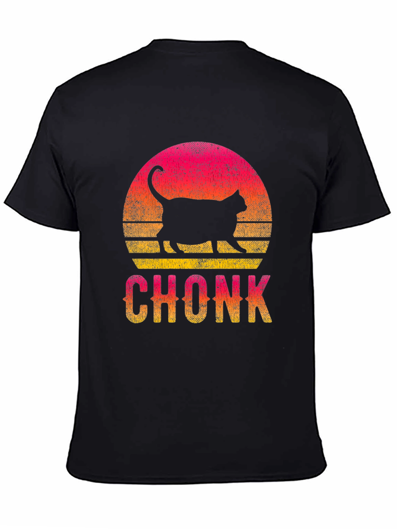 Chonk Cat Sunset Graphic T-Shirt