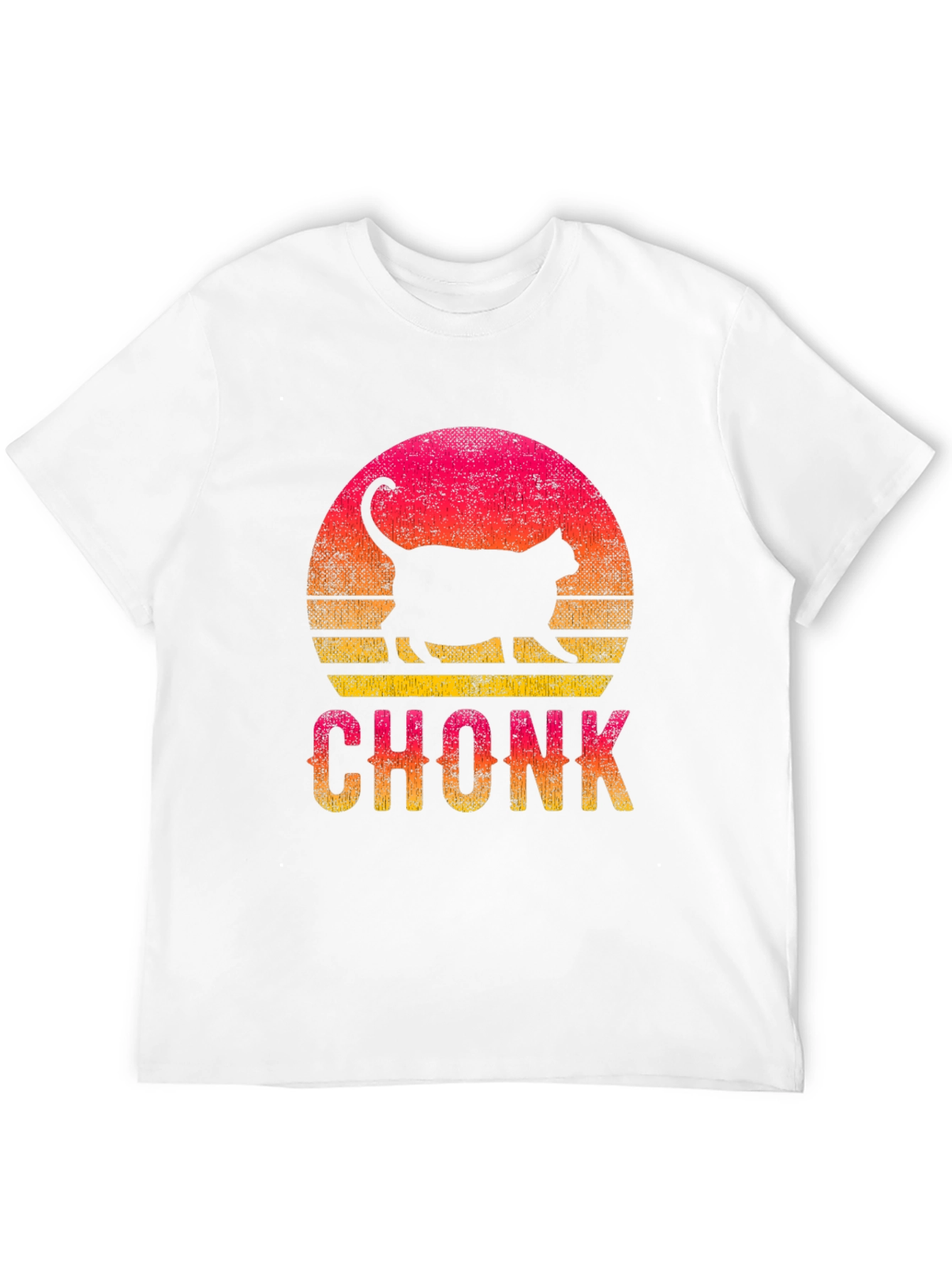 Chonk Cat Sunset Graphic T-Shirt