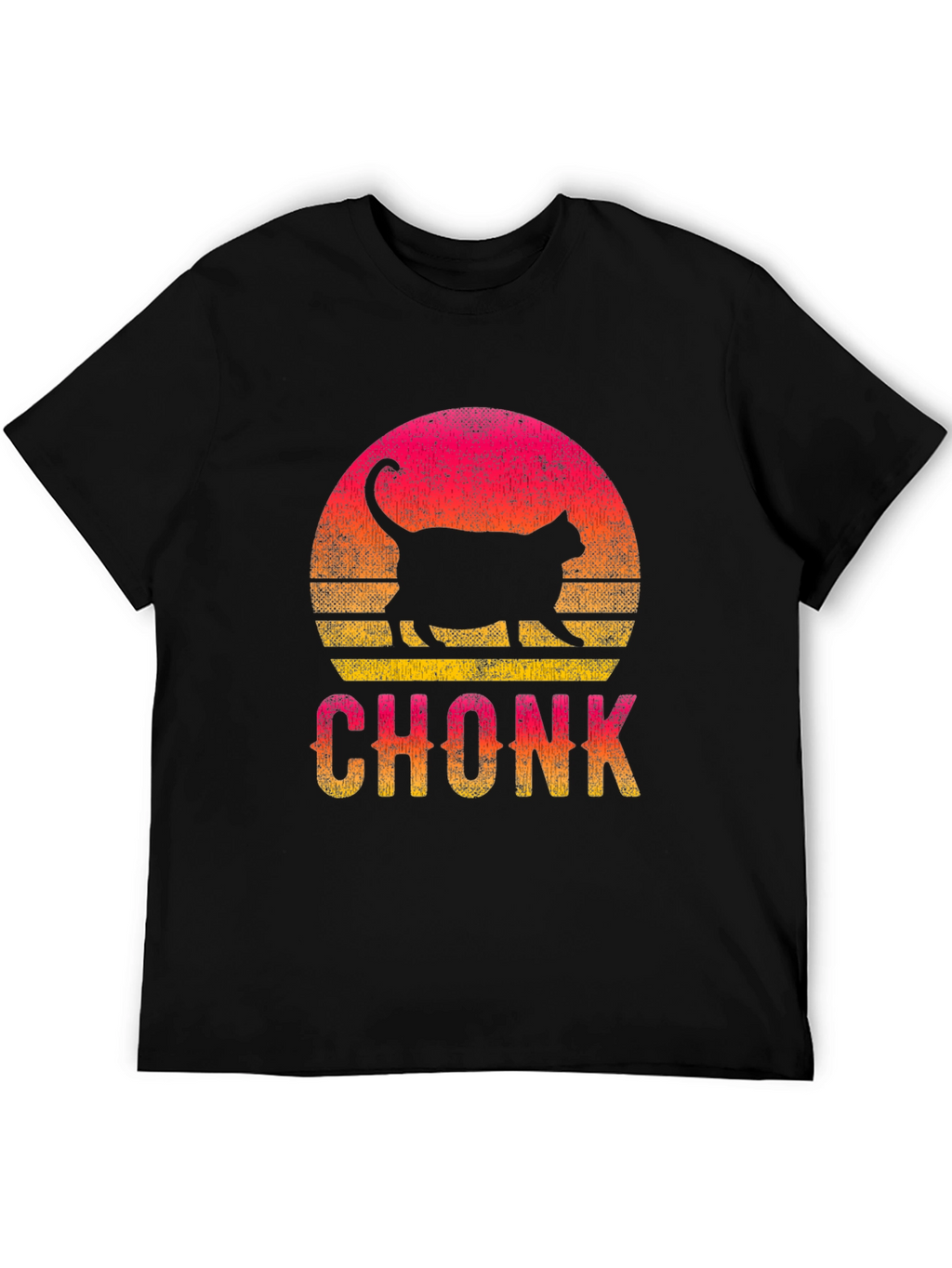 Chonk Cat Sunset Graphic T-Shirt