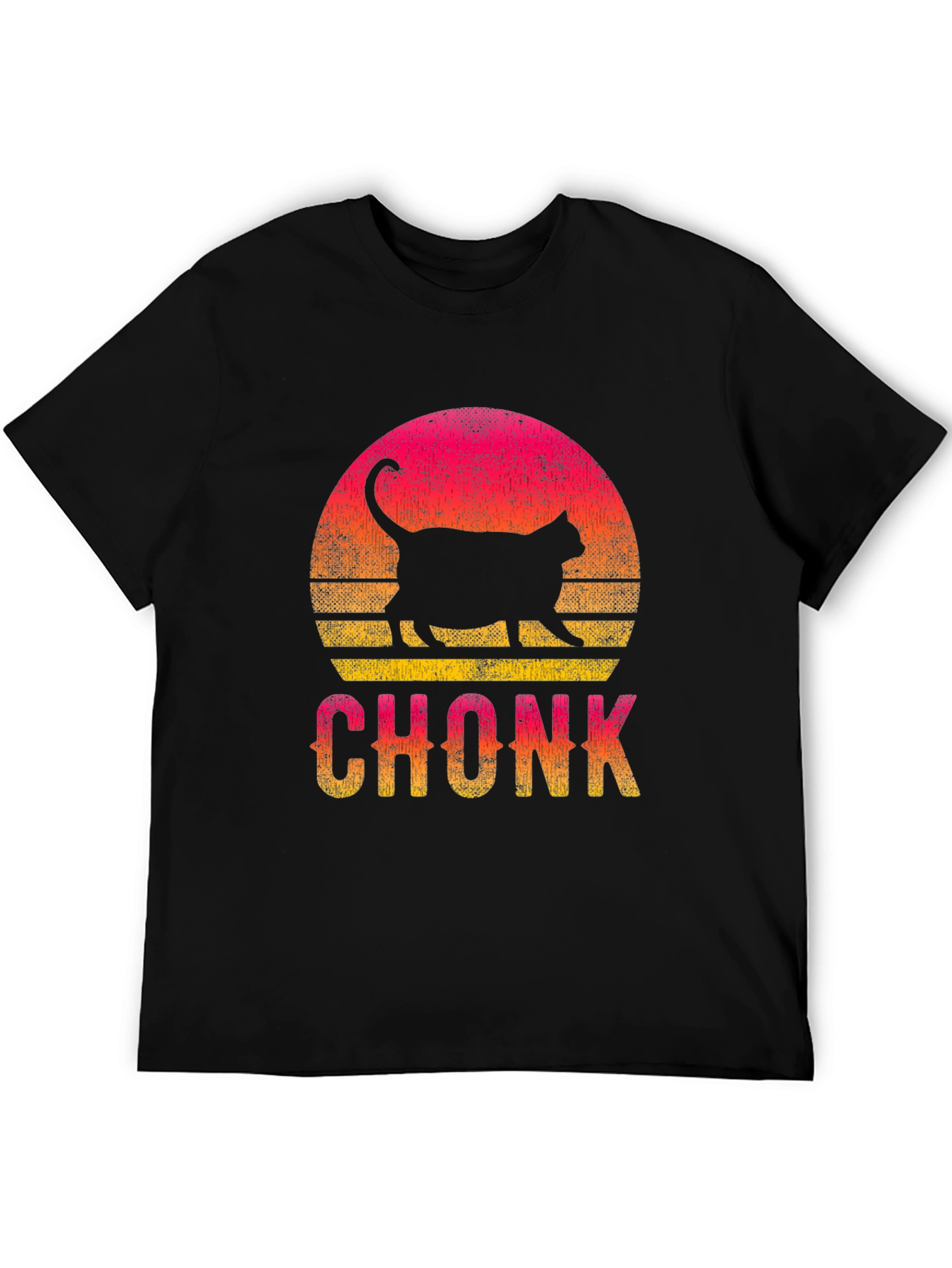 Chonk Cat Sunset Graphic T-Shirt