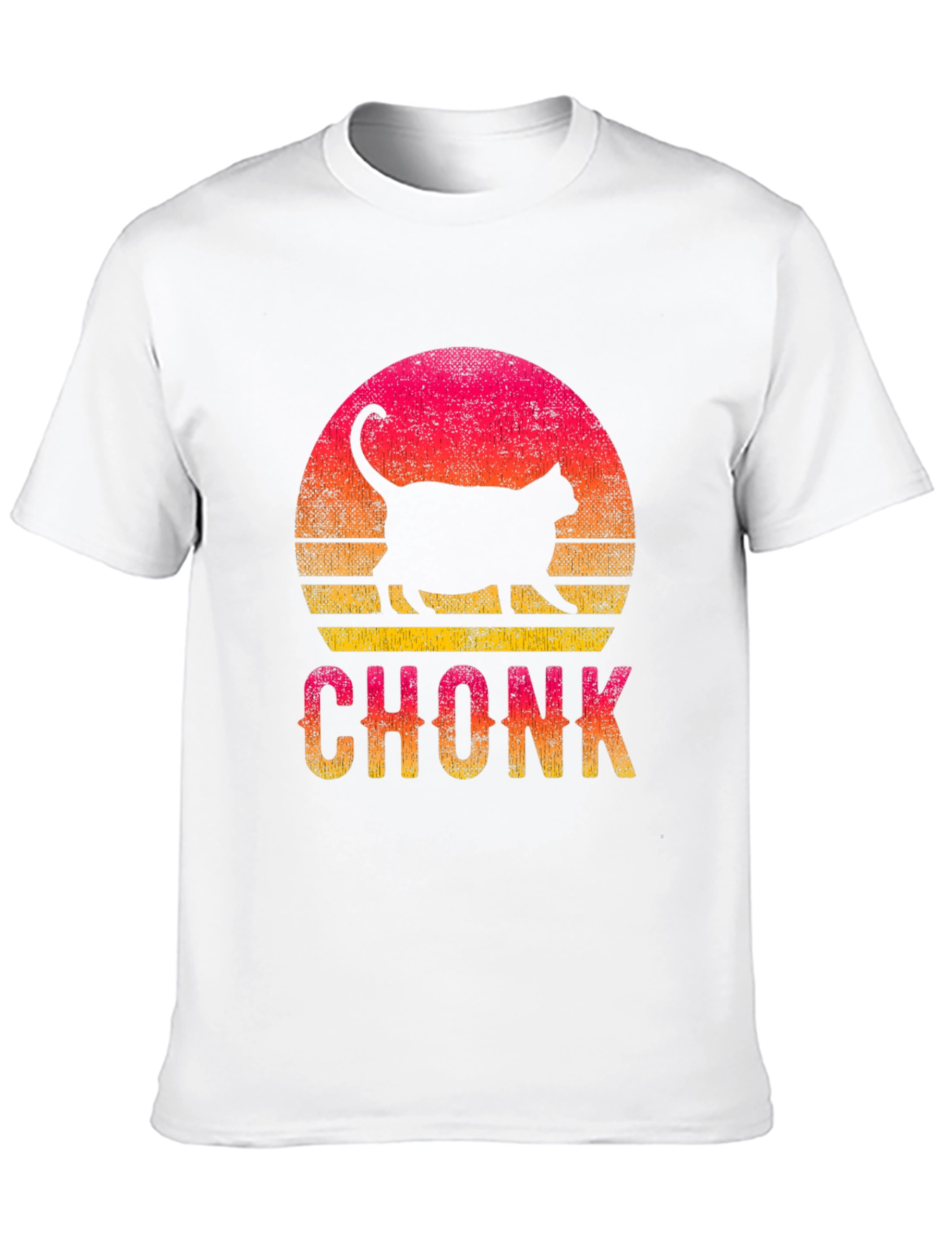 Chonk Cat Sunset Graphic T-Shirt