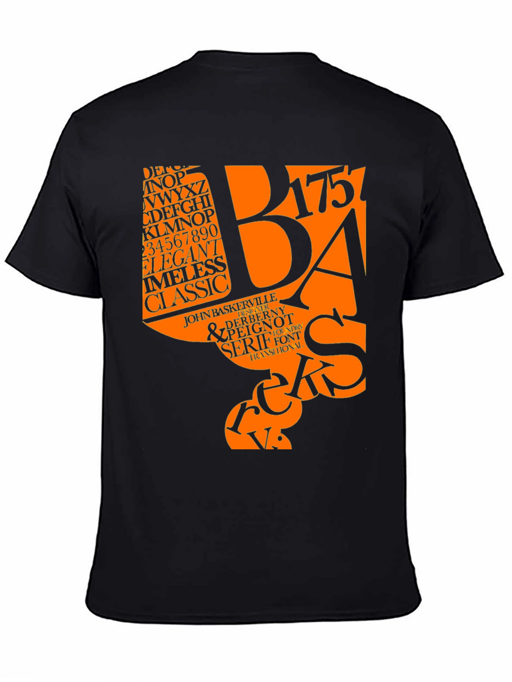 Typography Graphic Tee - Classic Elegant Design