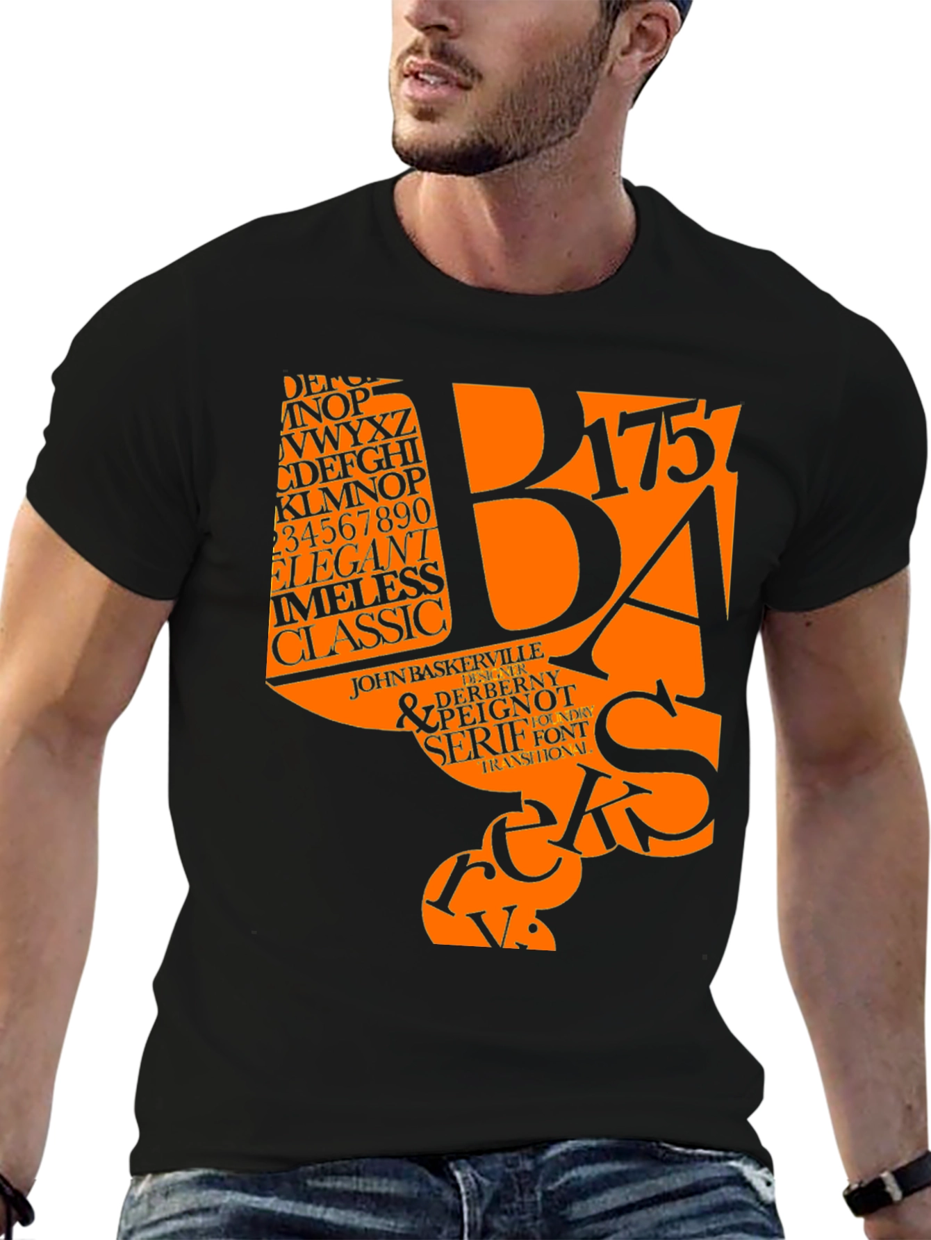 Typography Graphic Tee - Classic Elegant Design