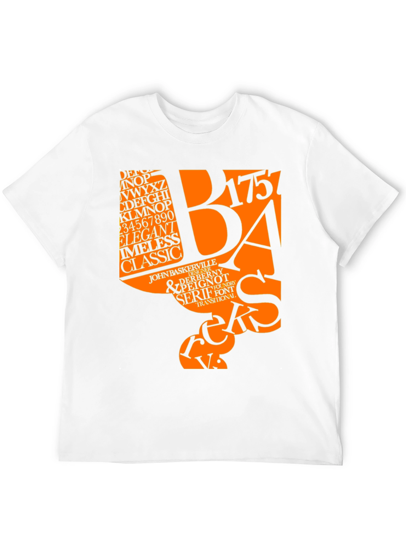 Typography Graphic Tee - Classic Elegant Design