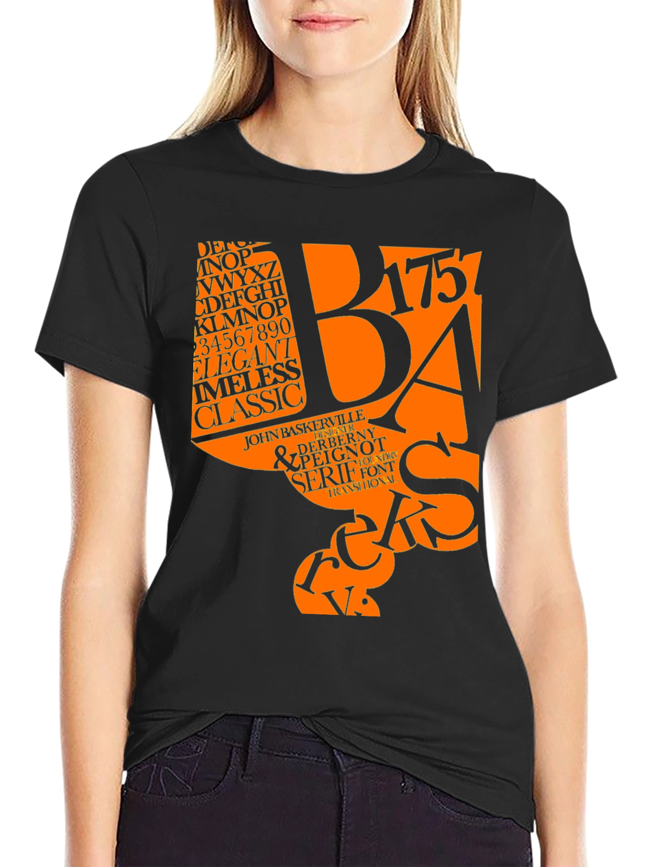 Typography Graphic Tee - Classic Elegant Design