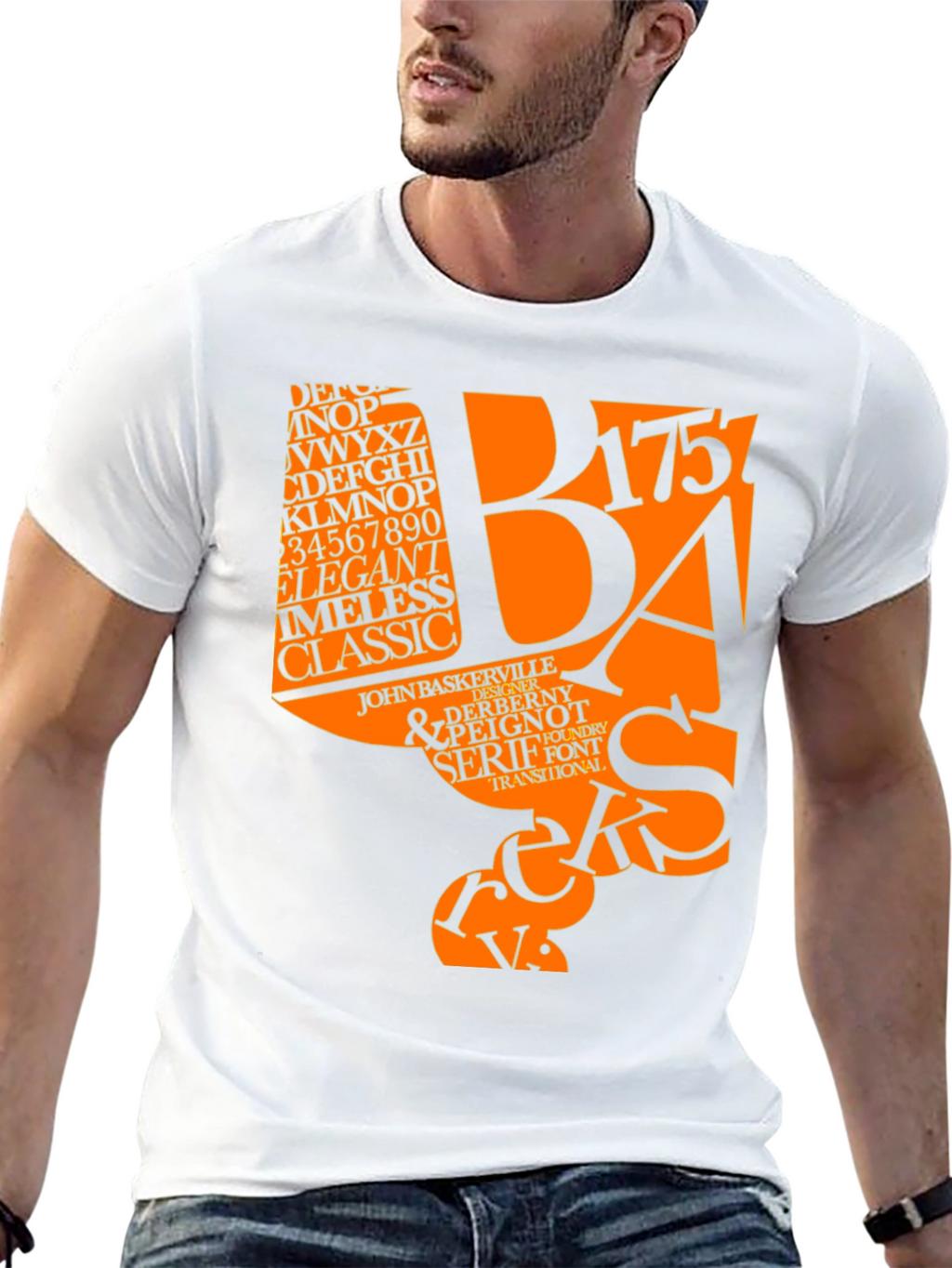 Typography Graphic Tee - Classic Elegant Design