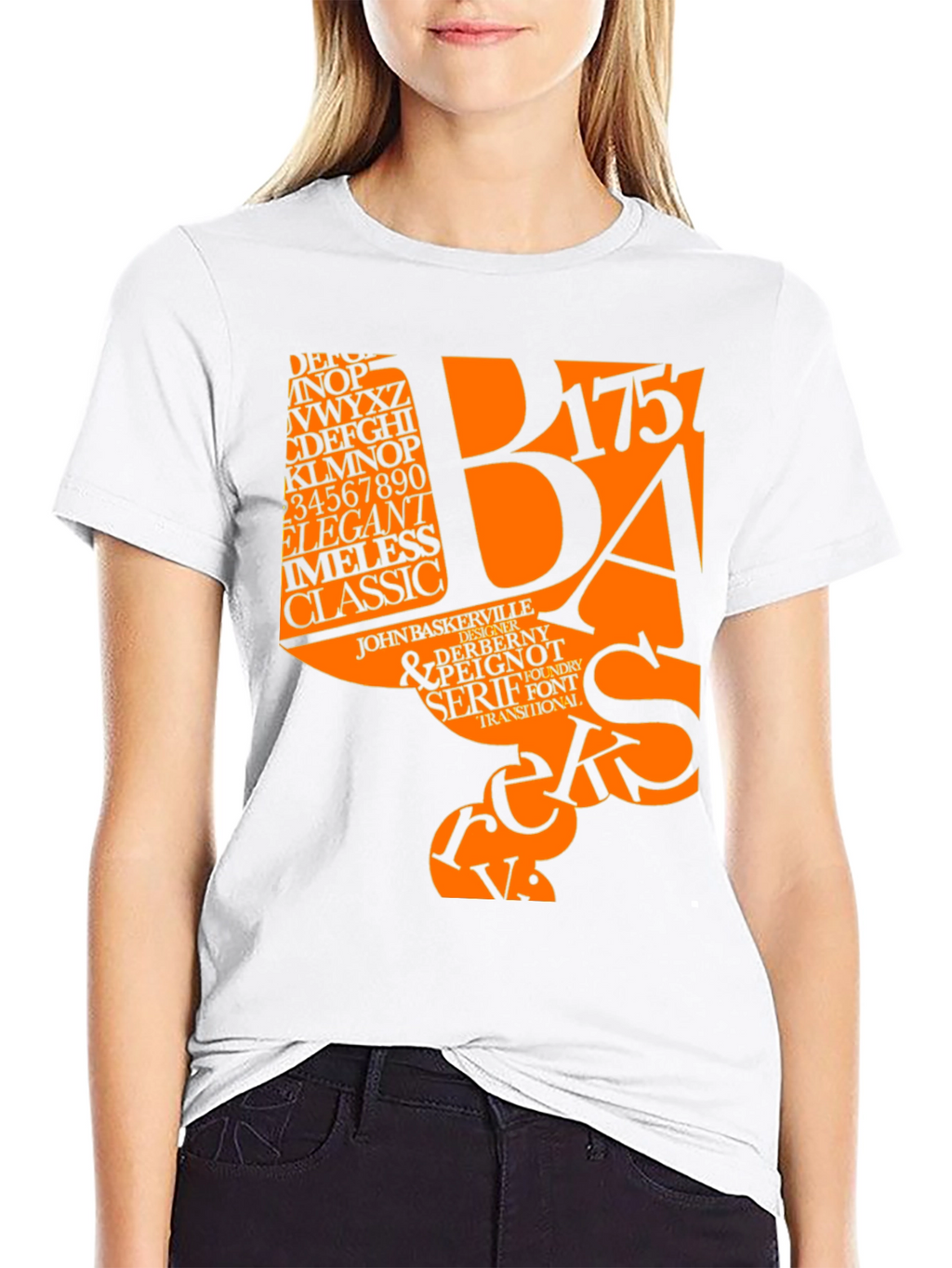 Typography Graphic Tee - Classic Elegant Design