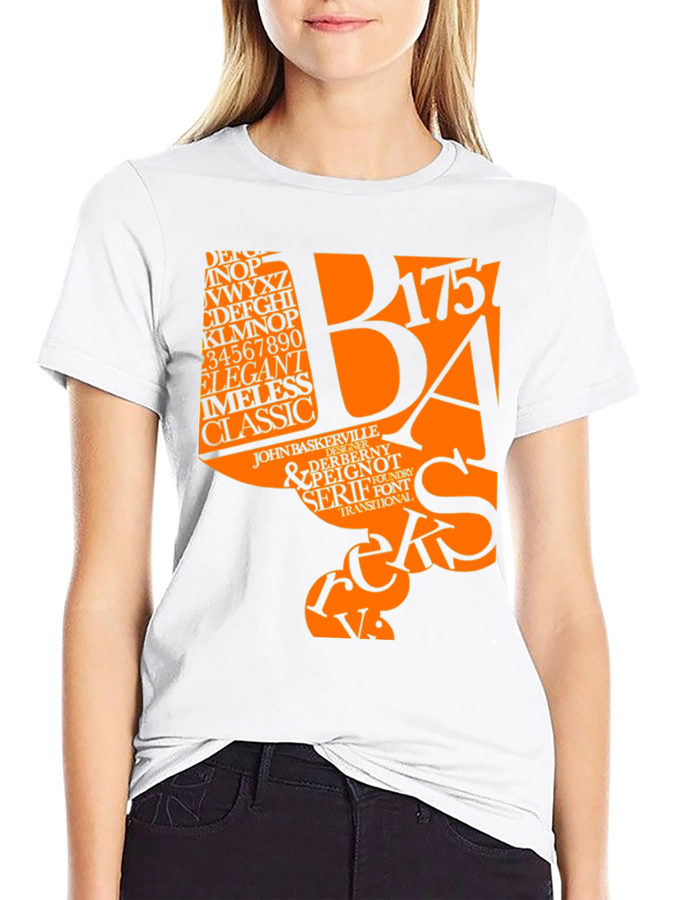 Typography Graphic Tee - Classic Elegant Design