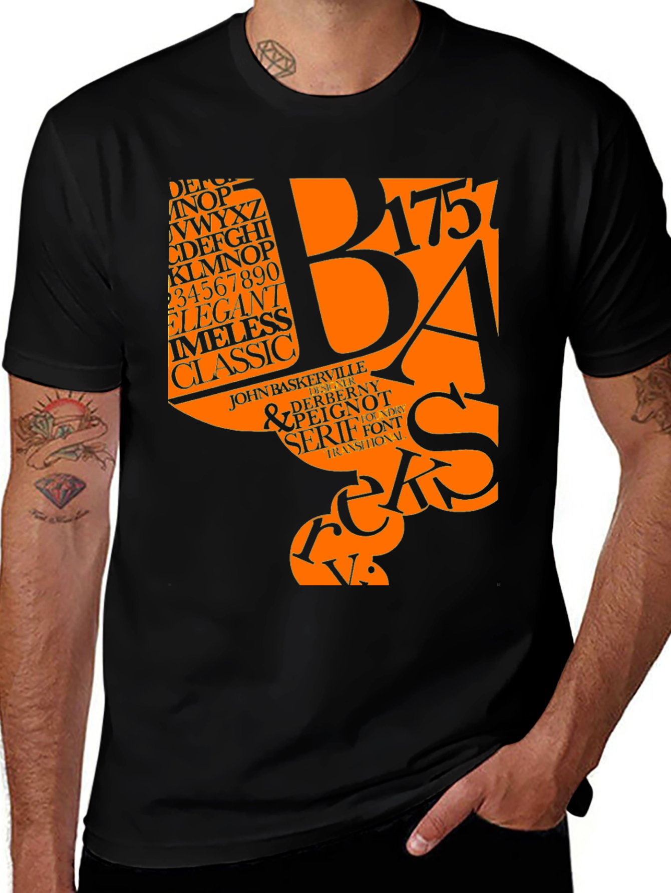 Typography Graphic Tee - Classic Elegant Design