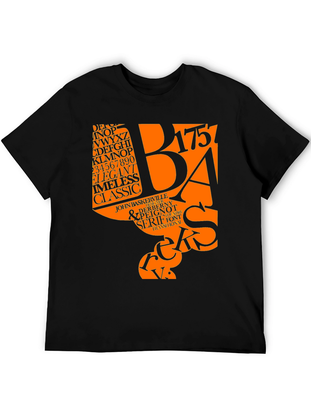 Typography Graphic Tee - Classic Elegant Design