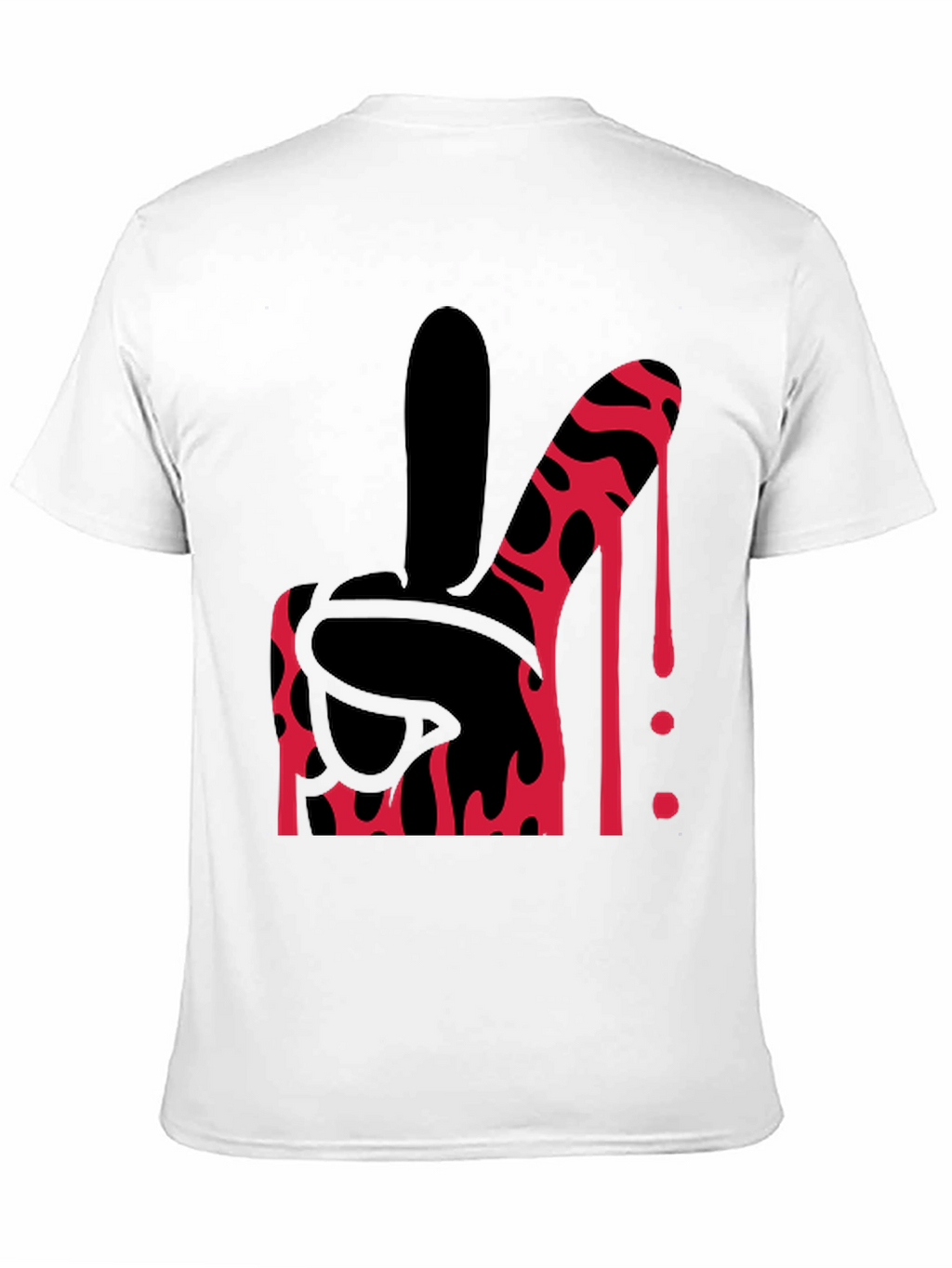 Bloody Middle Finger Graphic Tee - Bold Statement Shirt