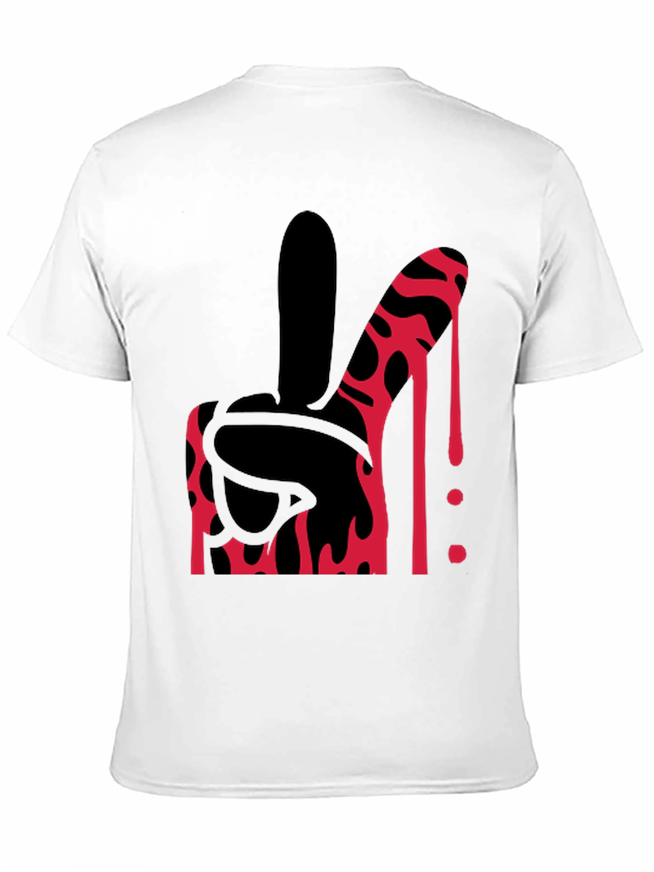 Bloody Middle Finger Graphic Tee - Bold Statement Shirt