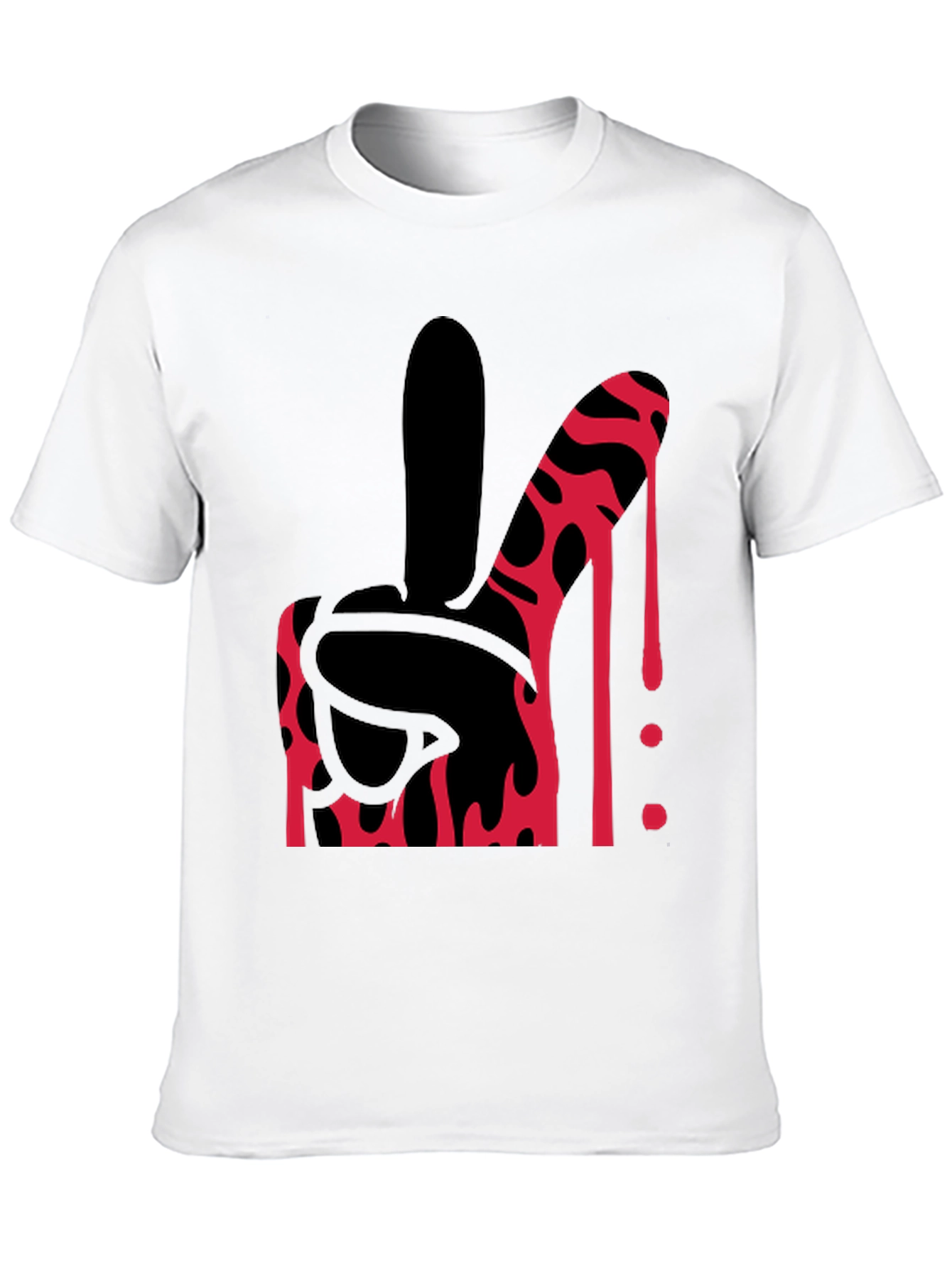 Bloody Middle Finger Graphic Tee - Bold Statement Shirt