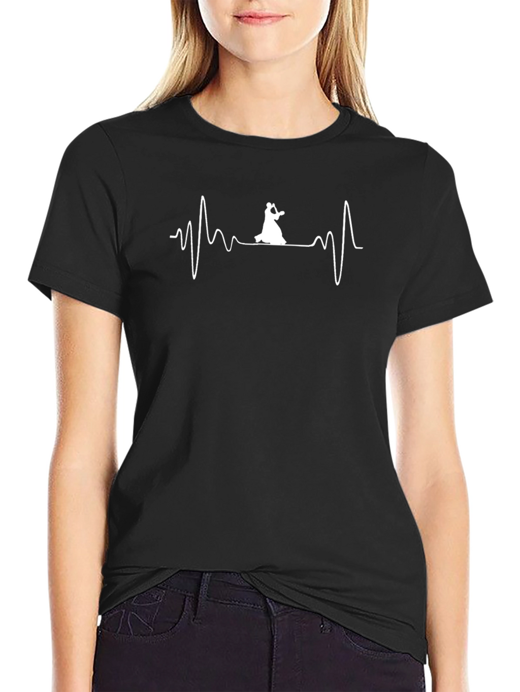 Ballroom Dance Heartbeat T-Shirt - Black