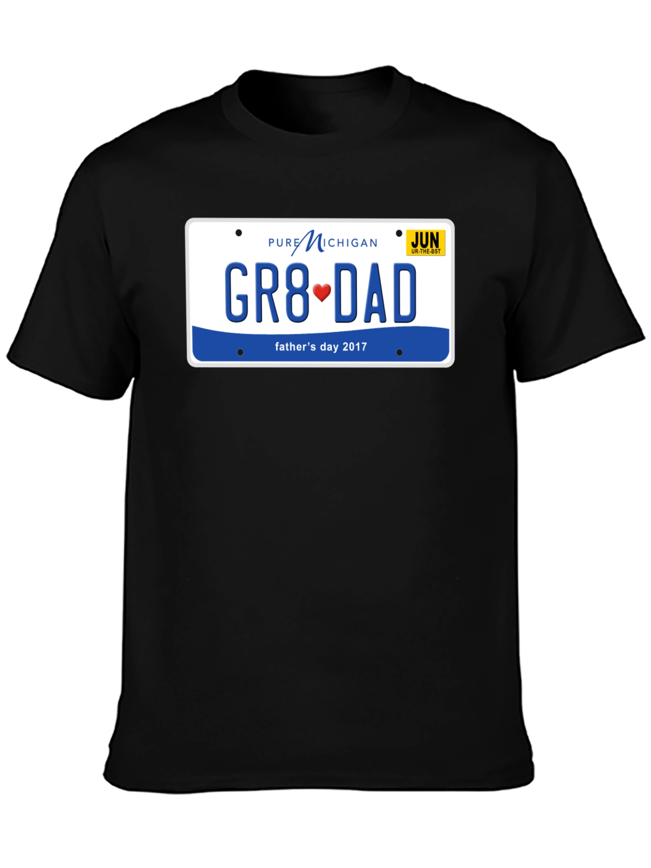Great Dad T-Shirt - Michigan License Plate Fathers Day Design